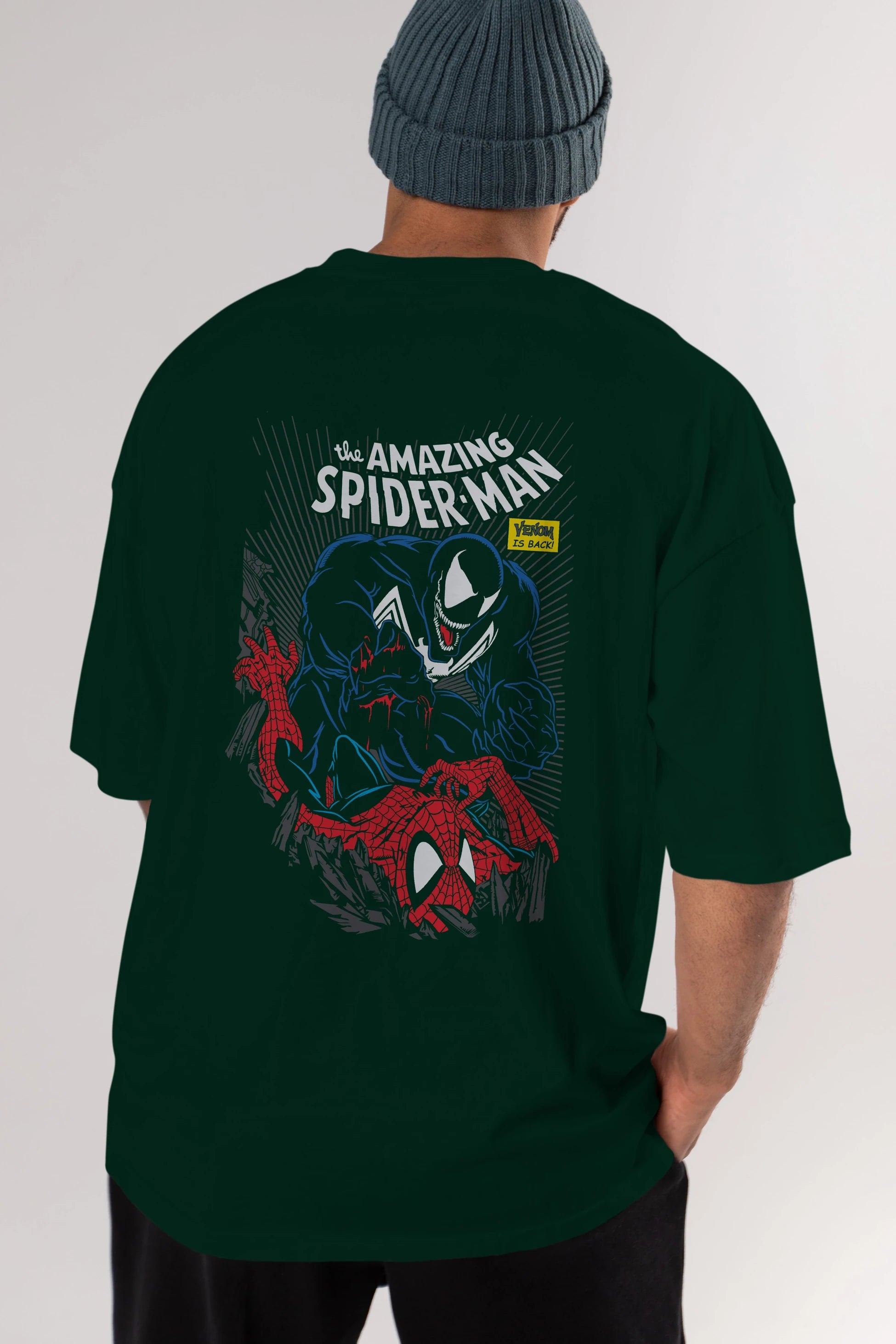 Venom (19) Arka Baskılı Oversize t-shirt Erkek Kadın Unisex %100 Pamuk Bisiklet Yaka tişort