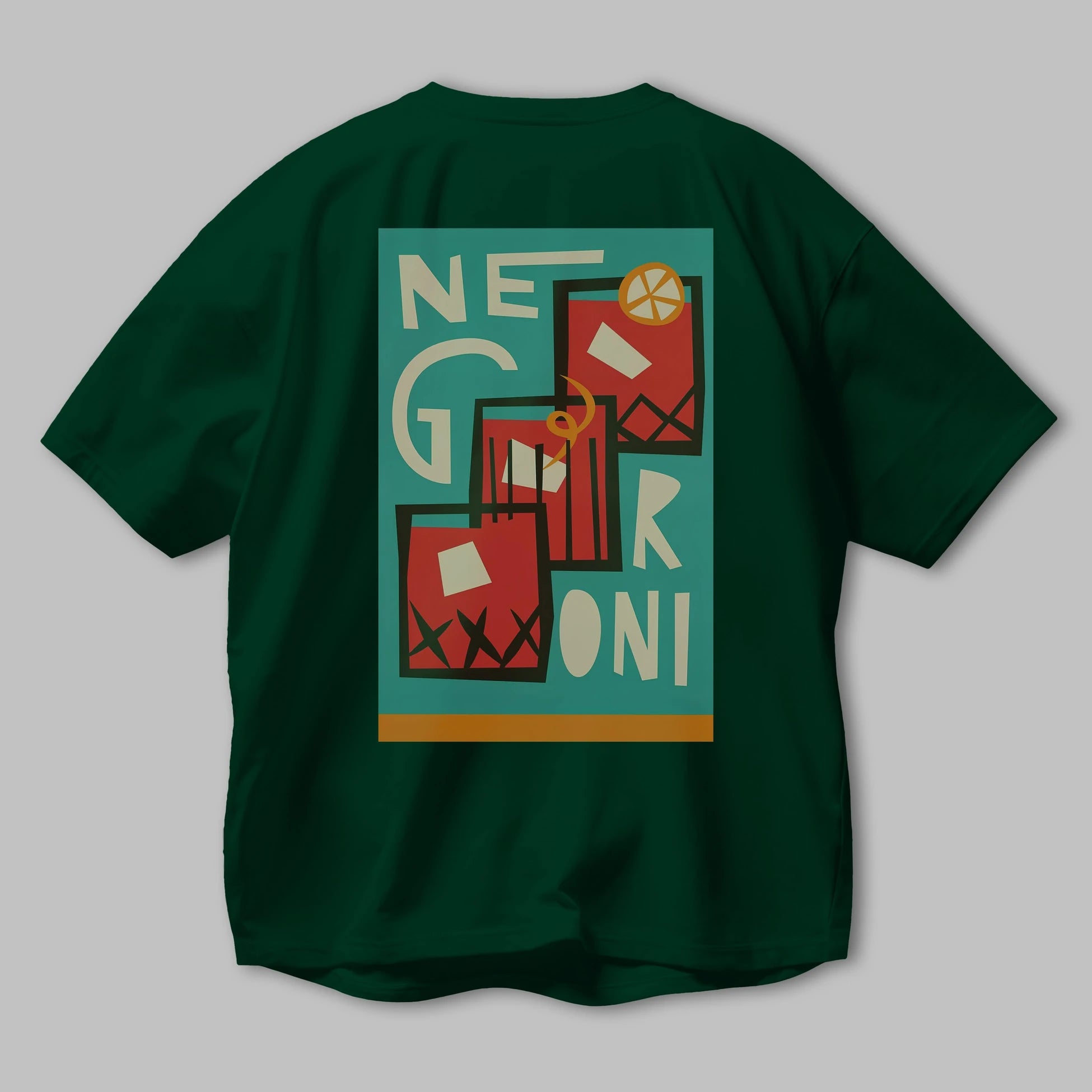 Negroni 3 Arka Baskılı Oversize t-shirt Erkek Kadın Unisex %100 Pamuk Bisiklet Yaka tişort
