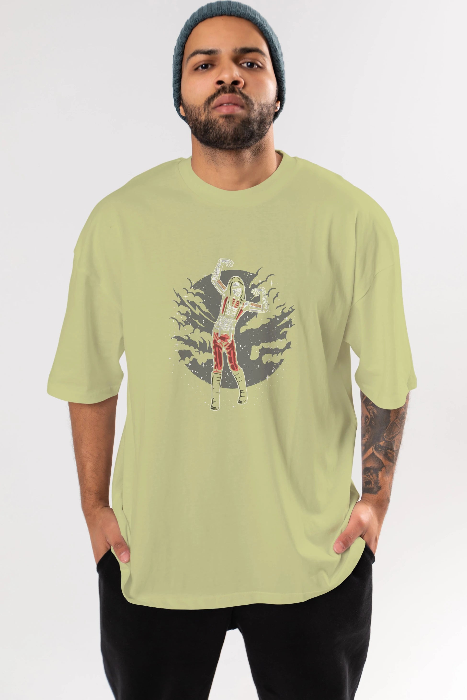 Marilyn Manson Ön Baskılı Oversize t-shirt Erkek Kadın Unisex %100 Pamuk tişort