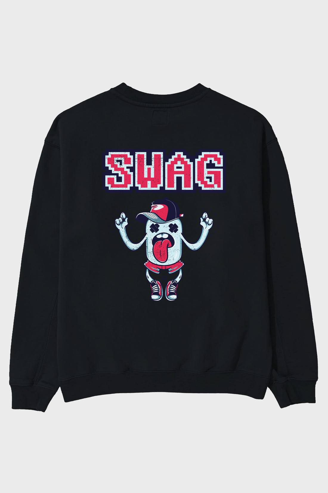 Swag Arka Baskılı Oversize Sweatshirt Erkek Kadın Unisex