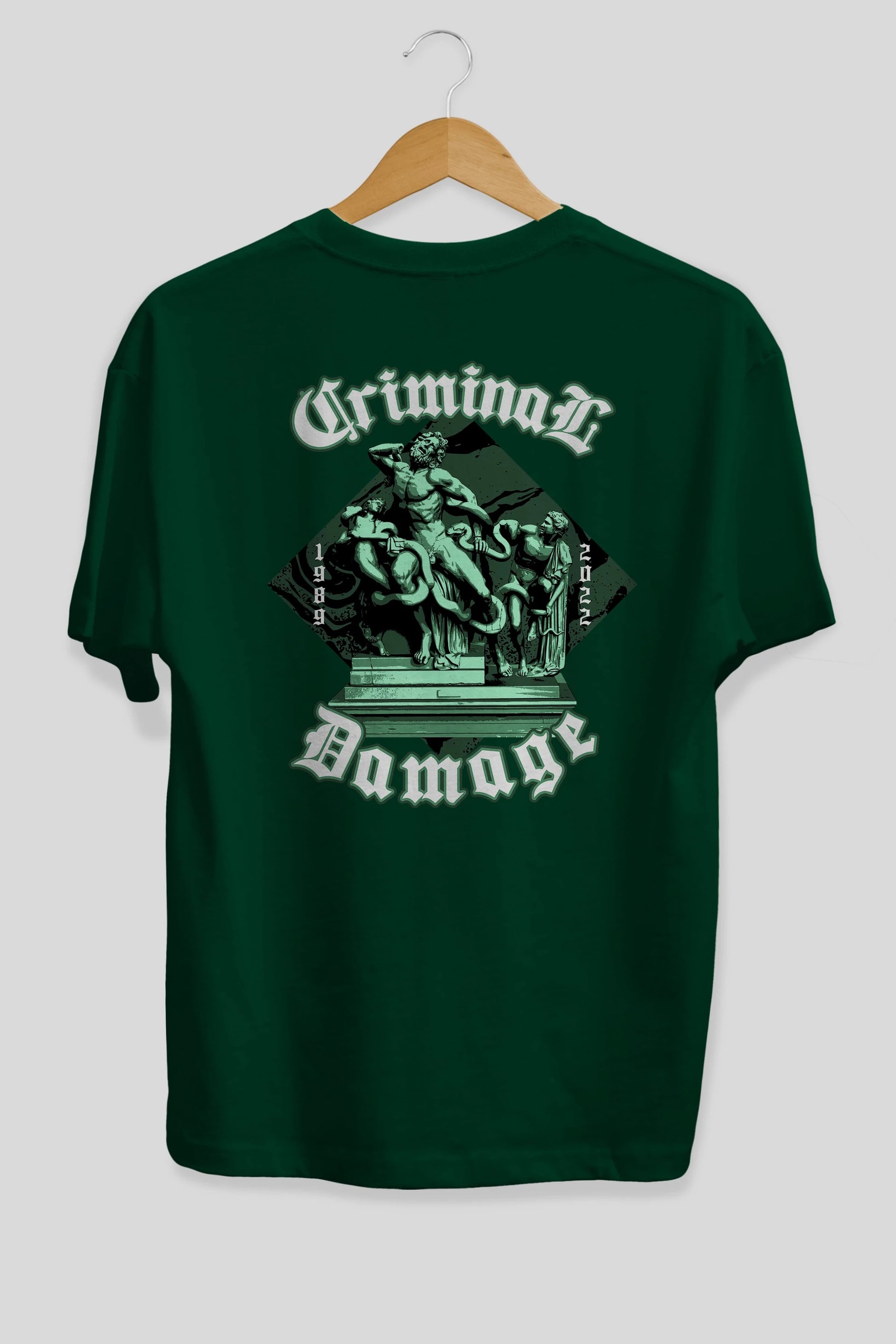 Criminal Damage Arka Baskılı Oversize t-shirt Erkek Kadın Unisex