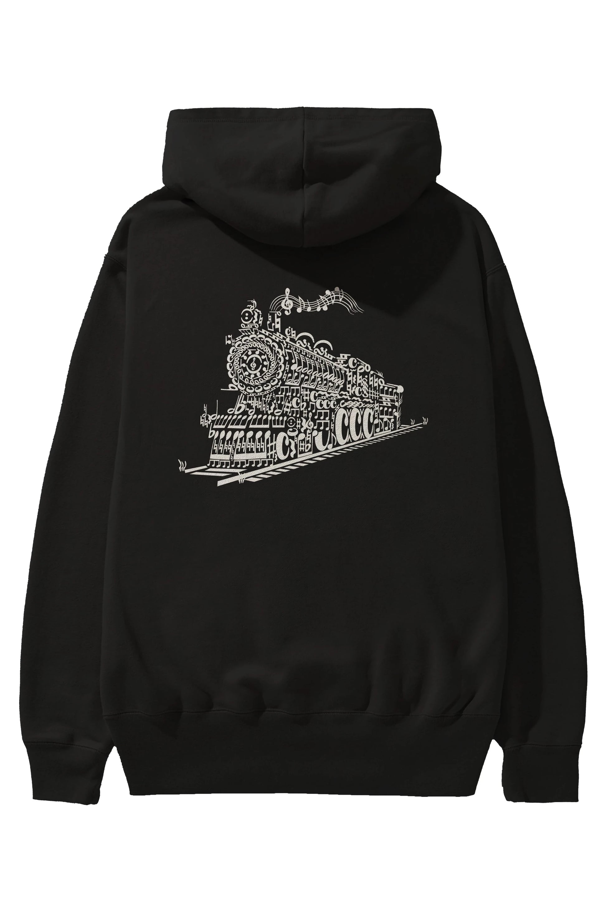 Train Song Arka Baskılı Hoodie Oversize Kapüşonlu Sweatshirt Erkek Kadın Unisex