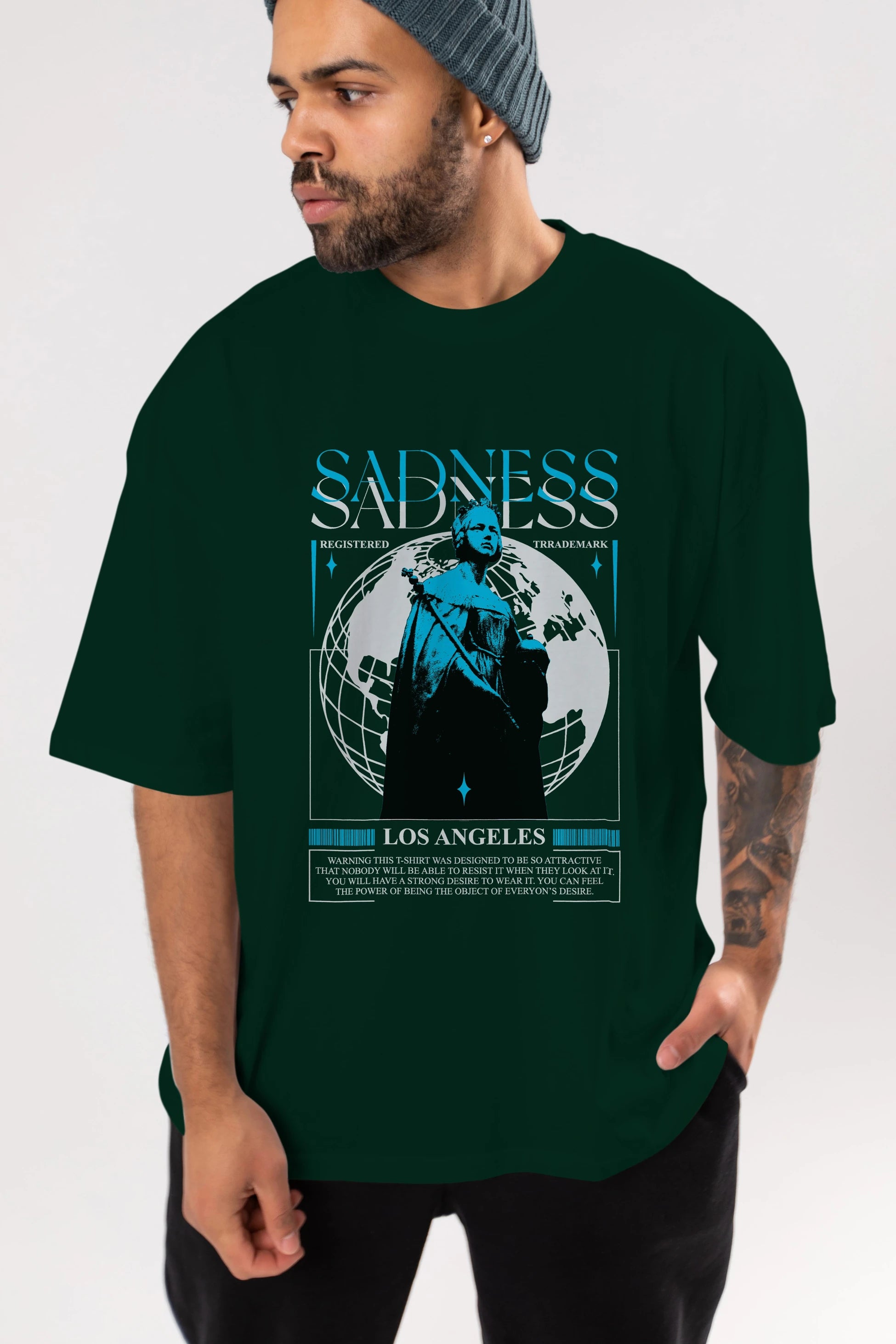 Sadness Los Angeles Ön Baskılı Oversize t-shirt Erkek Kadın Unisex