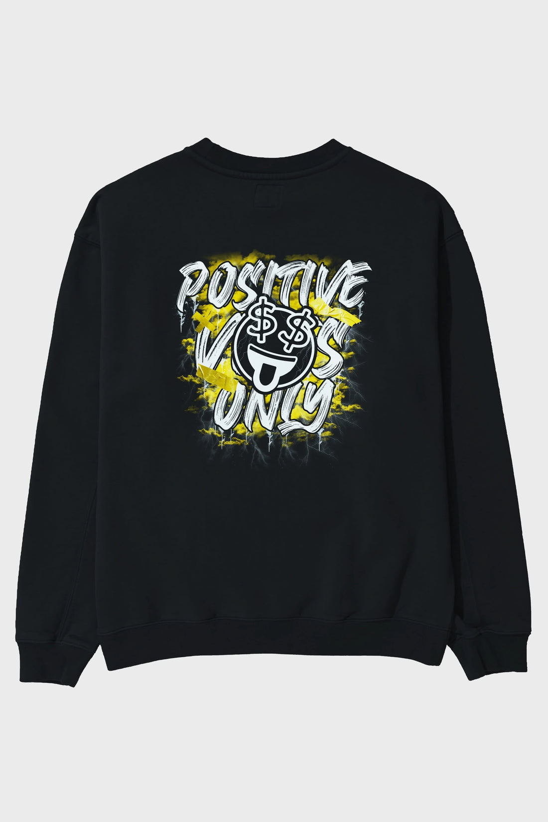 Positive Only Arka Baskılı Oversize Sweatshirt Erkek Kadın Unisex