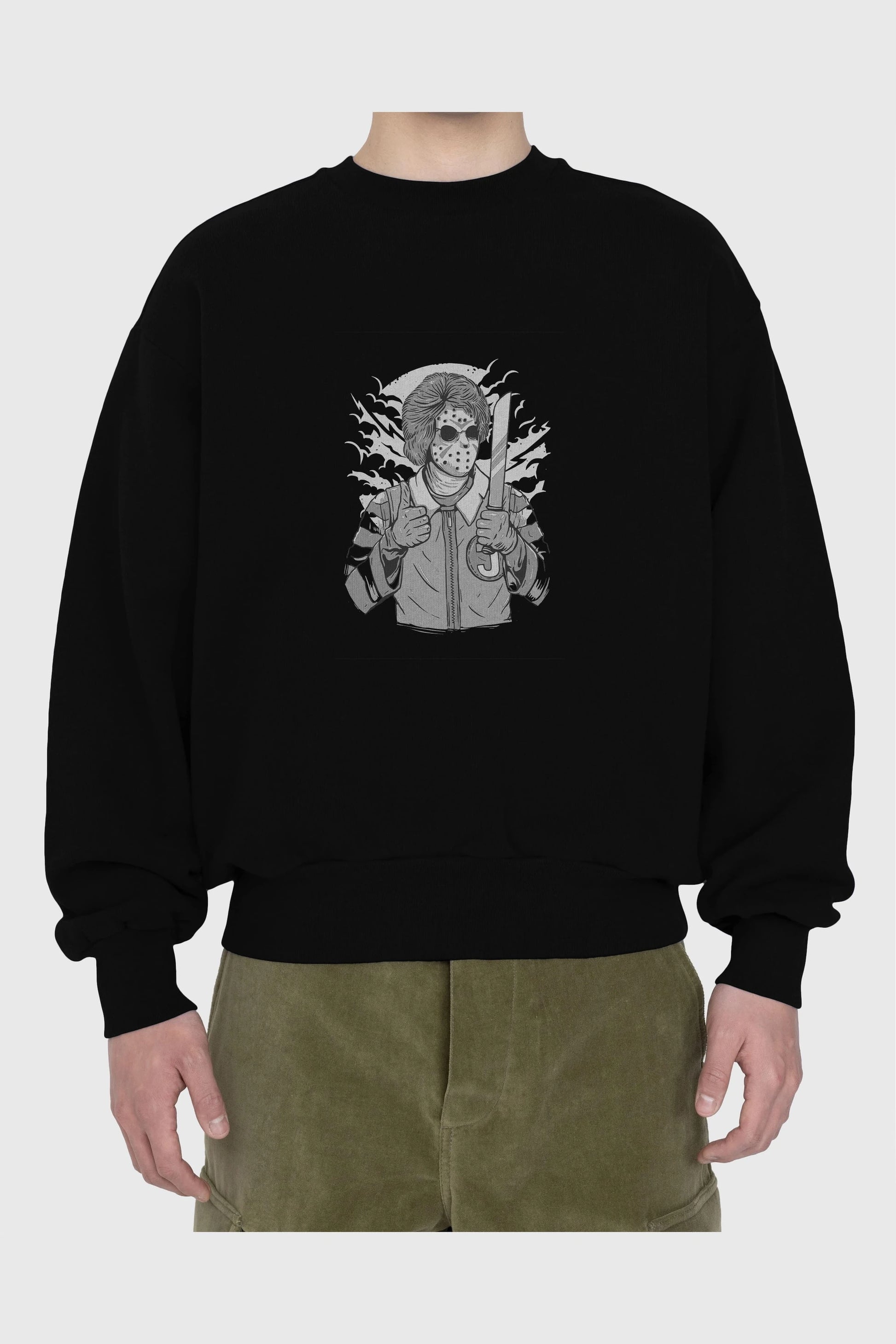Clown Killer Ön Baskılı Oversize Sweatshirt Erkek Kadın Unisex