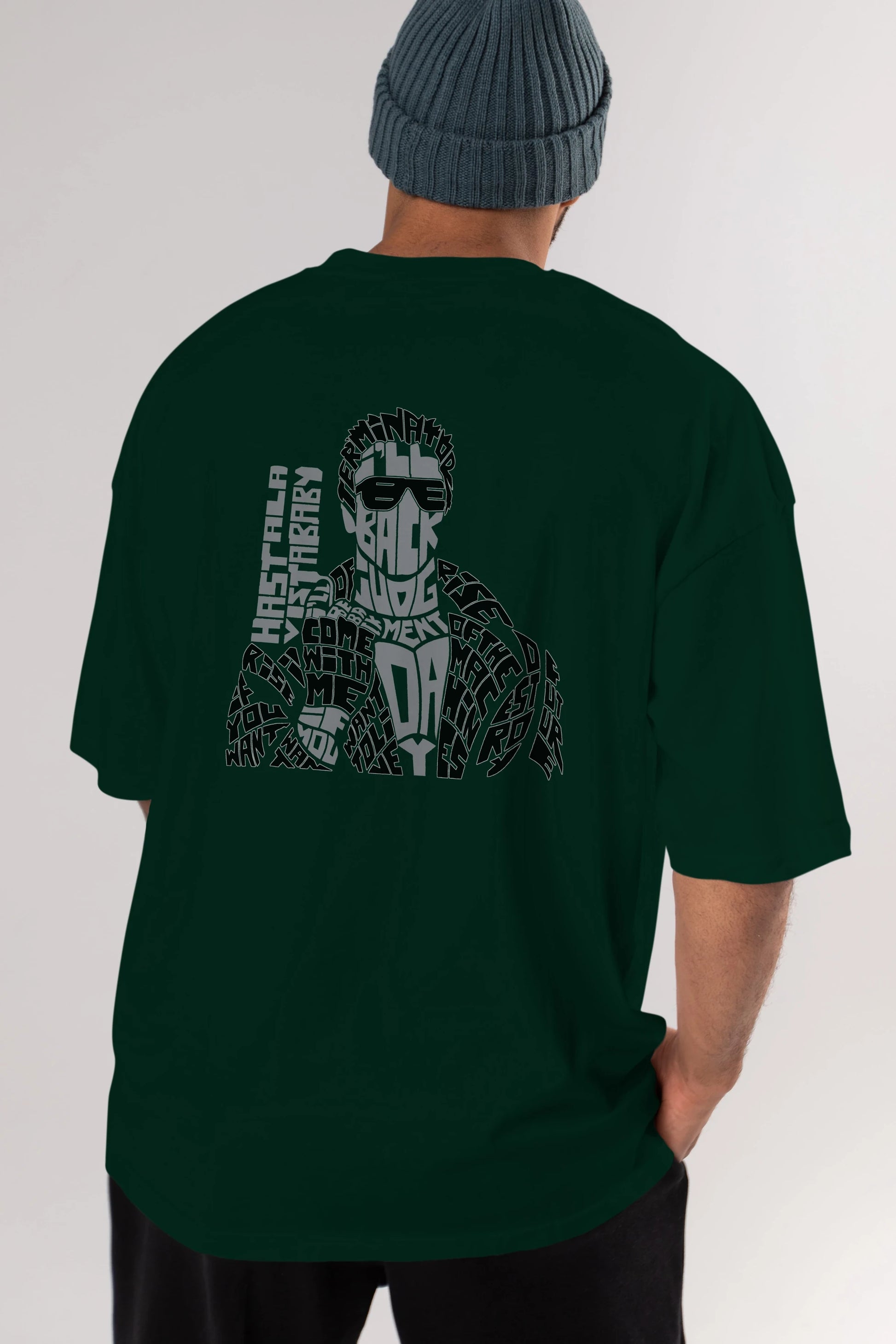 I_ll Be Back Arka Baskılı Oversize t-shirt %100 pamuk Erkek Kadın Unisex