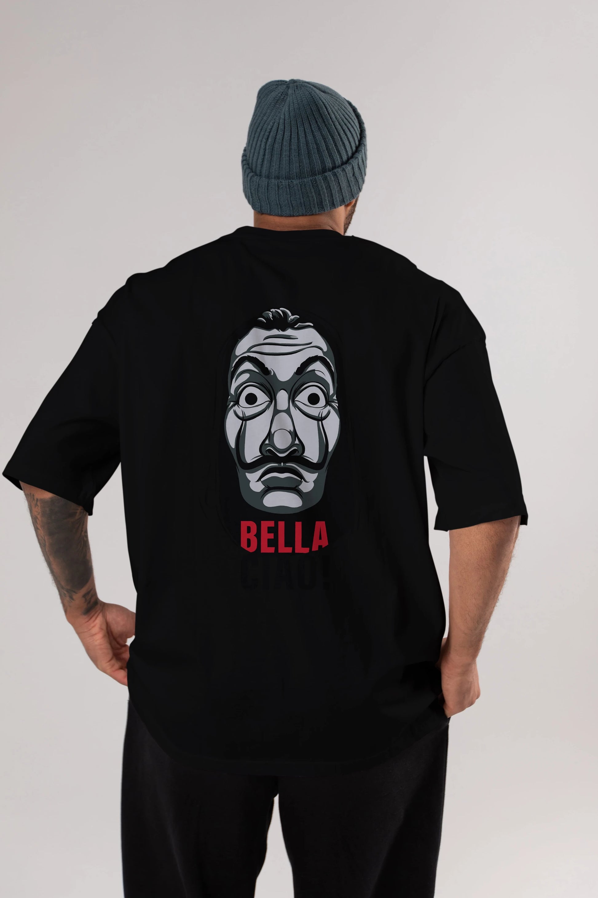 La Casa De Papel (12) Arka Baskılı Oversize t-shirt Erkek Kadın Unisex %100 Pamuk Bisiklet Yaka tişort