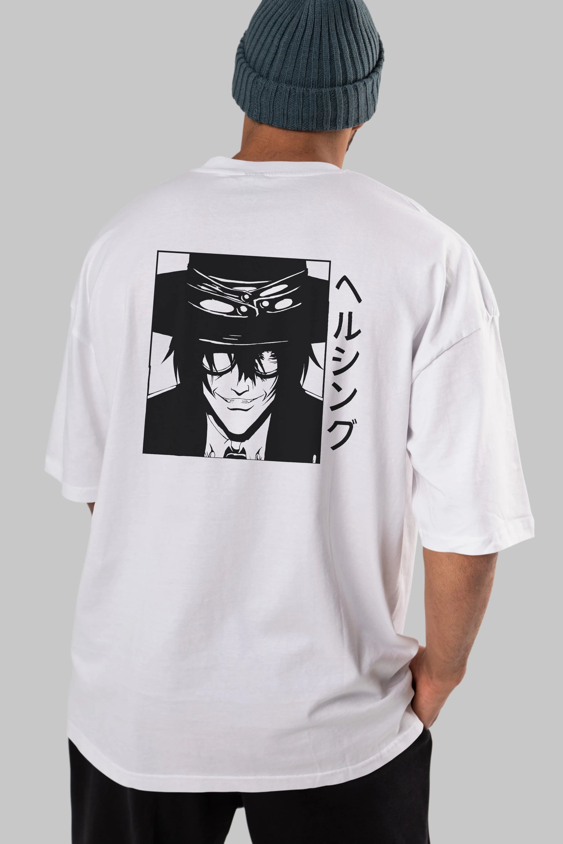 Alucard 1 Anime Arka Baskılı Oversize t-shirt Erkek Kadın Unisex
