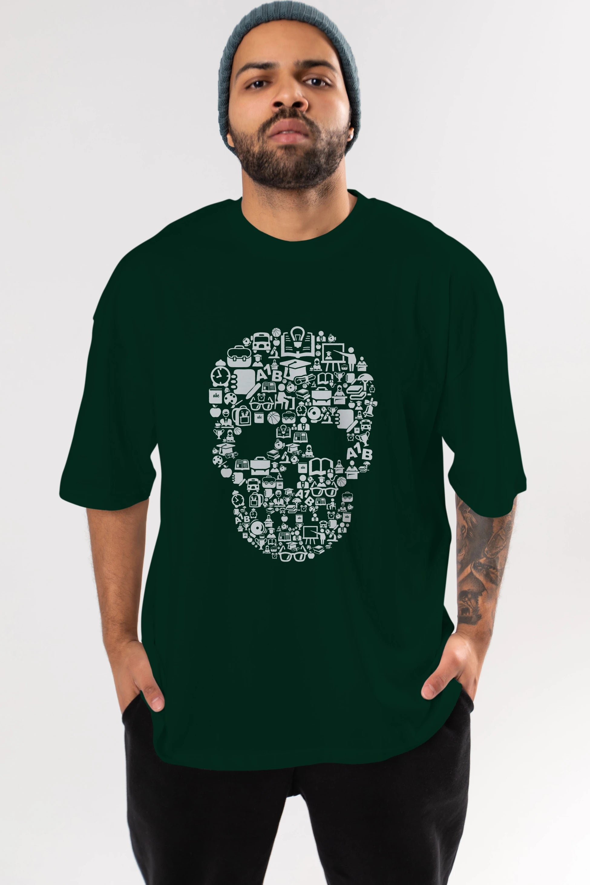 Dead  School Ön Baskılı Oversize t-shirt %100 pamuk Erkek Kadın Unisex
