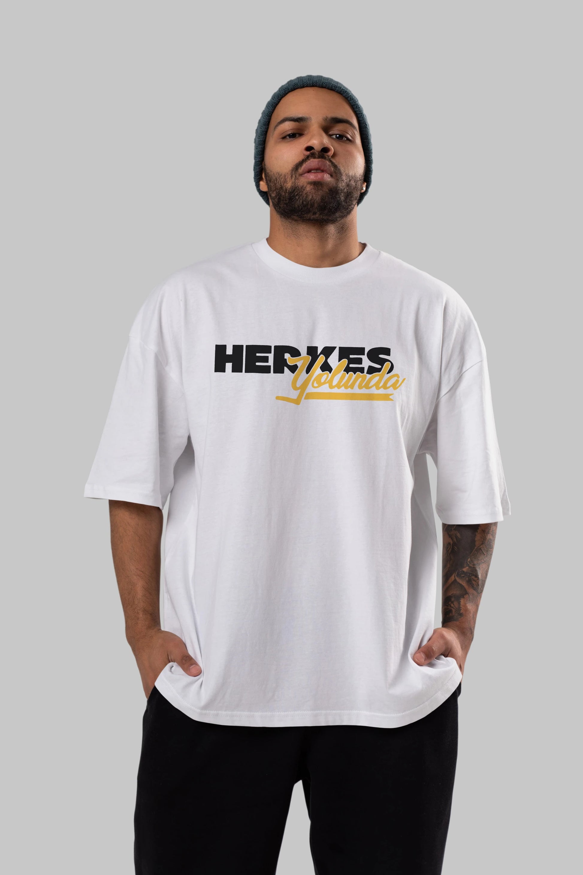 Herkes Yolunda Ön Baskılı Oversize t-shirt %100 pamuk Erkek Kadın Unisex