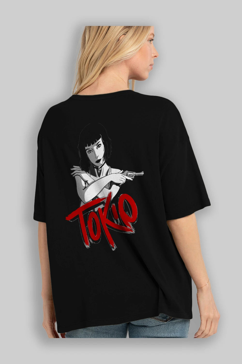 La Casa De Papel (10) Arka Baskılı Oversize t-shirt Erkek Kadın Unisex %100 Pamuk Bisiklet Yaka tişort