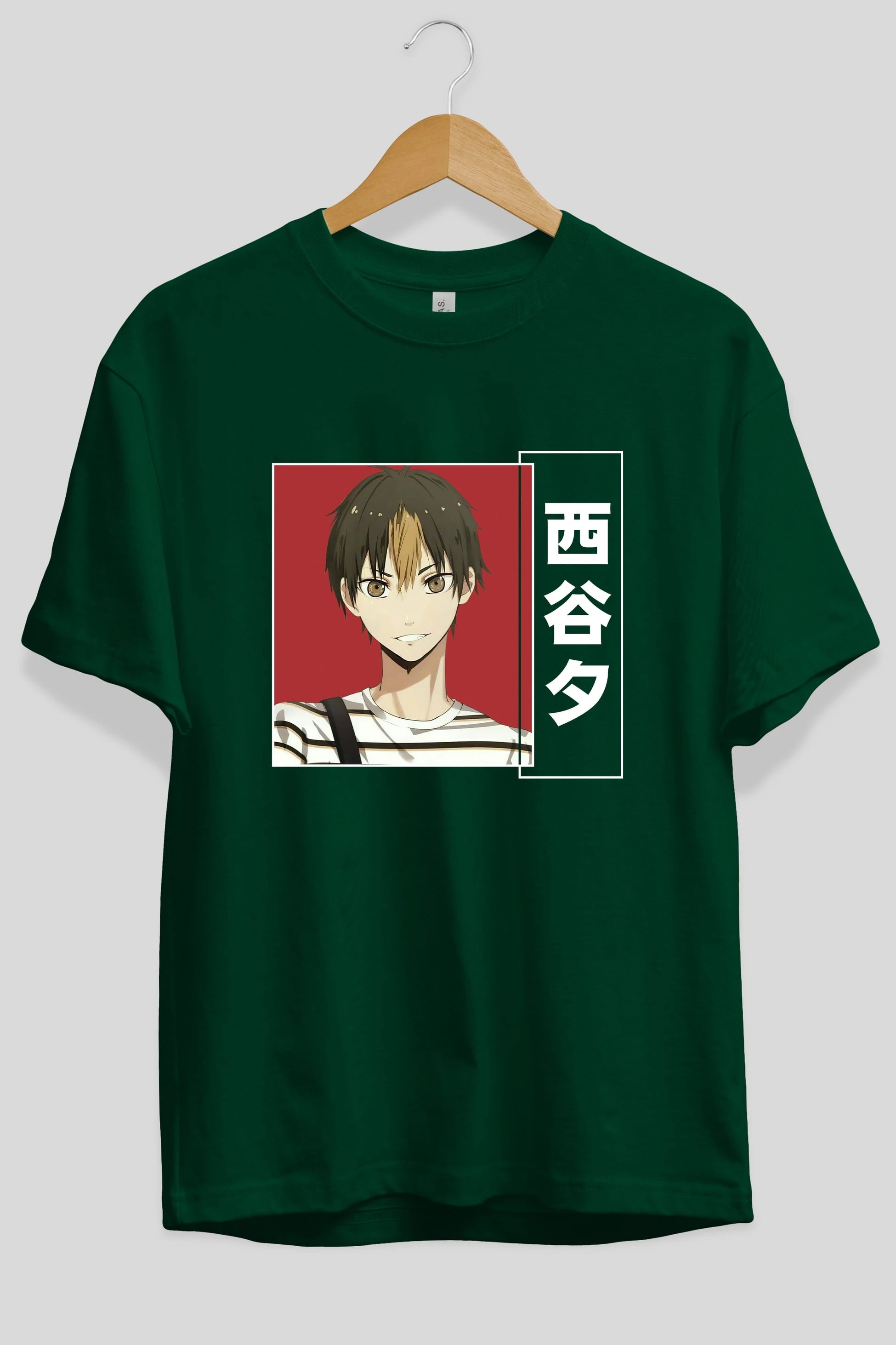 Yuu Nishinoya 1 Anime Ön Baskılı Oversize t-shirt %100 pamuk Erkek Kadın Unisex