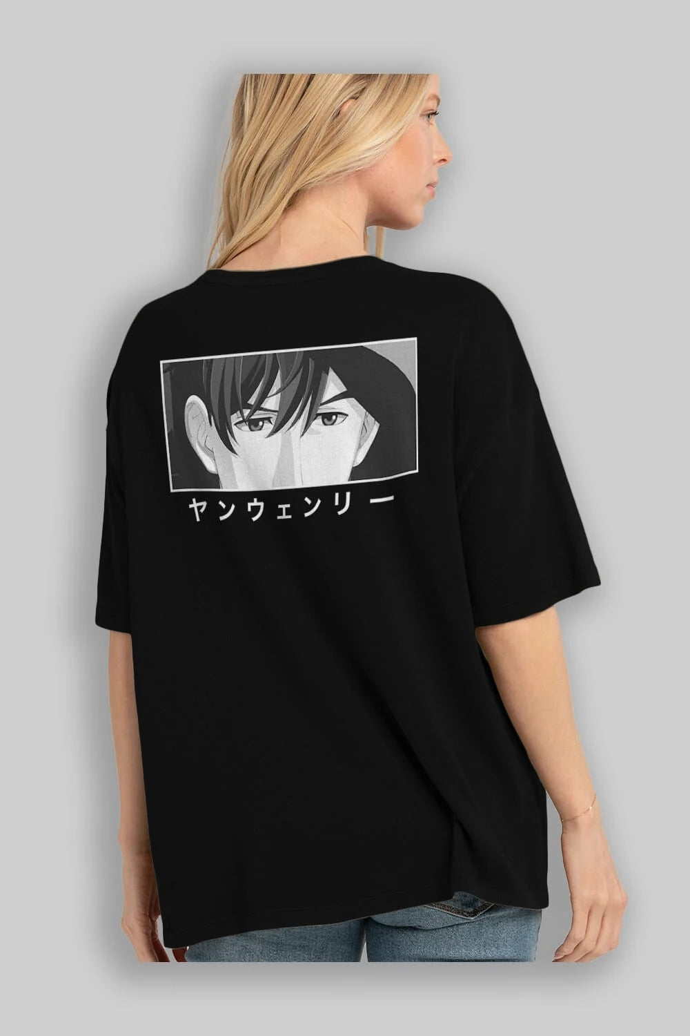 Wen-li Yang 1 Anime Arka Baskılı Oversize t-shirt Erkek Kadın Unisex
