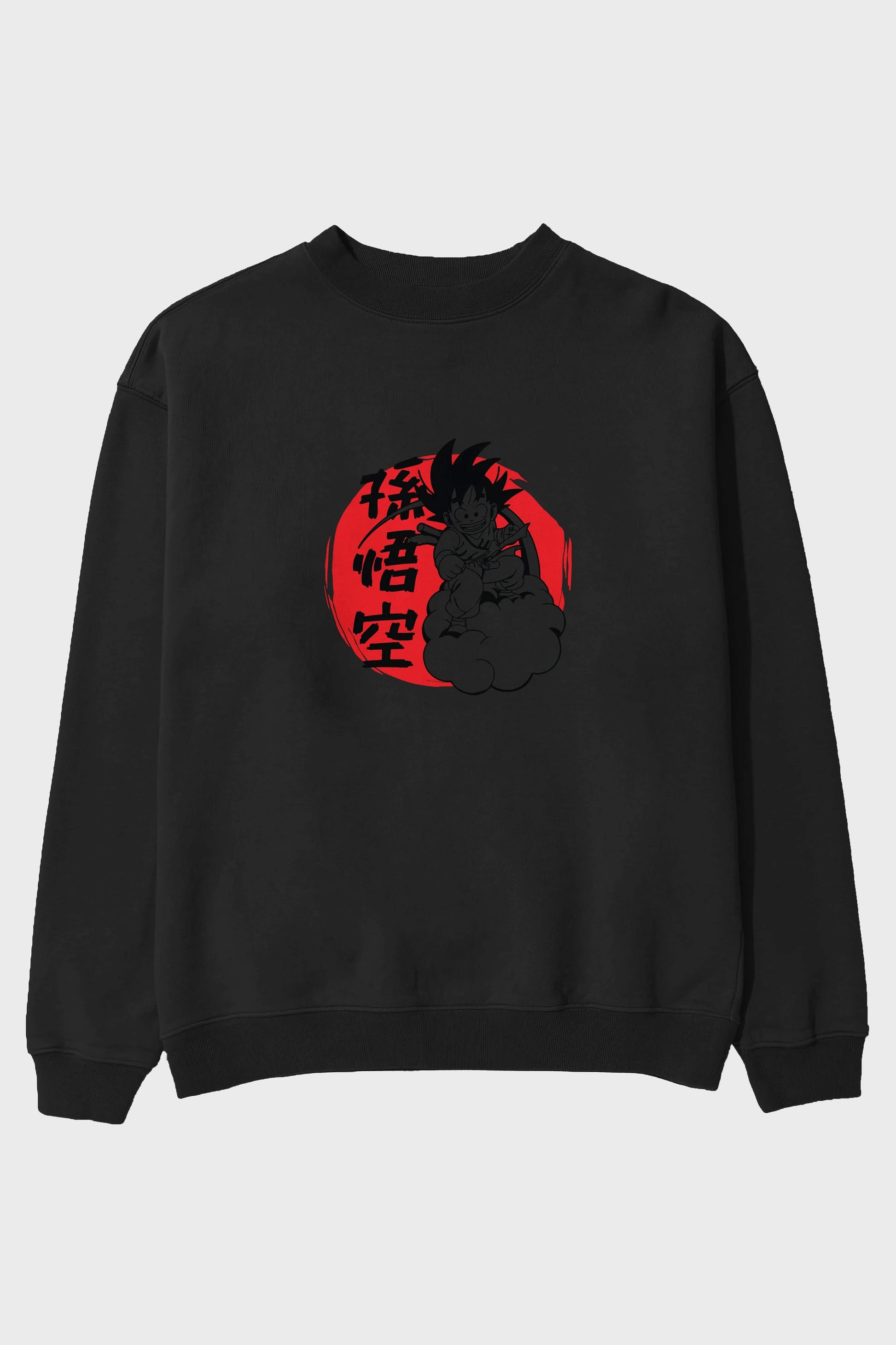 DRAGON BALL Anime Ön Baskılı Oversize Sweatshirt Erkek Kadın Unisex