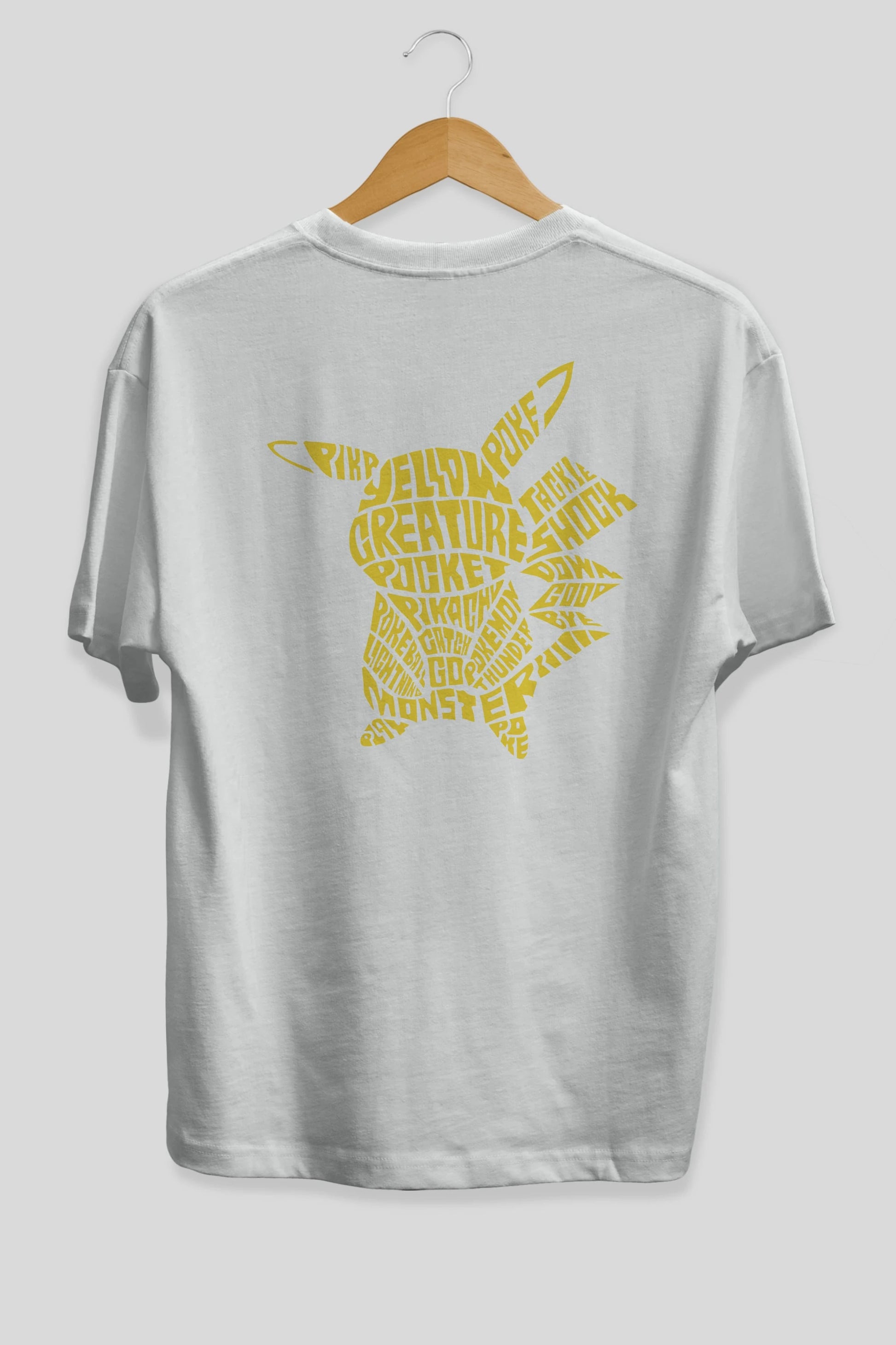 Pocket Monster Arka Baskılı Oversize t-shirt %100 pamuk Erkek Kadın Unisex