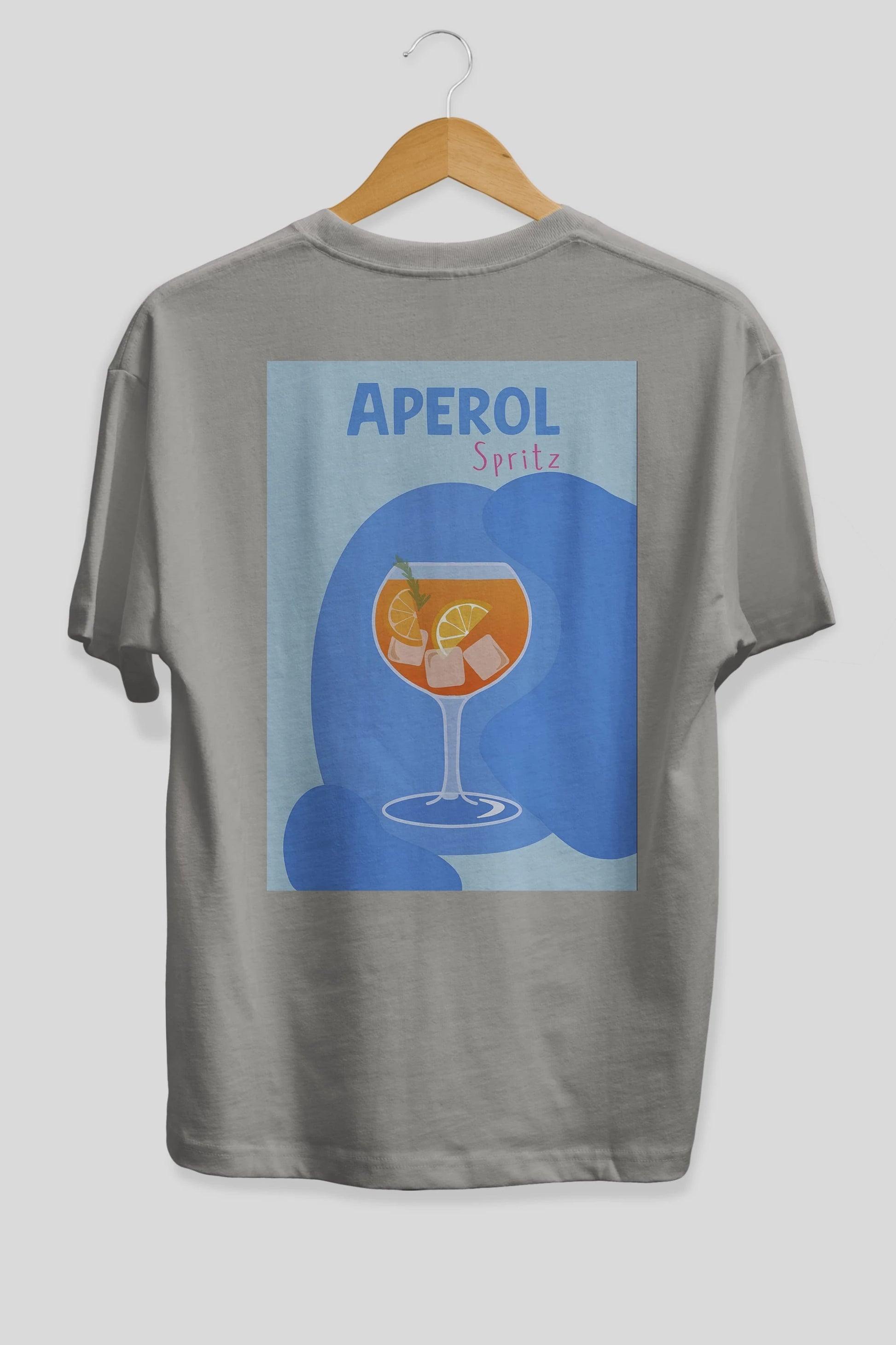Aperol Spritz 10 Arka Baskılı Oversize t-shirt Erkek Kadın Unisex %100 Pamuk Bisiklet Yaka tişort