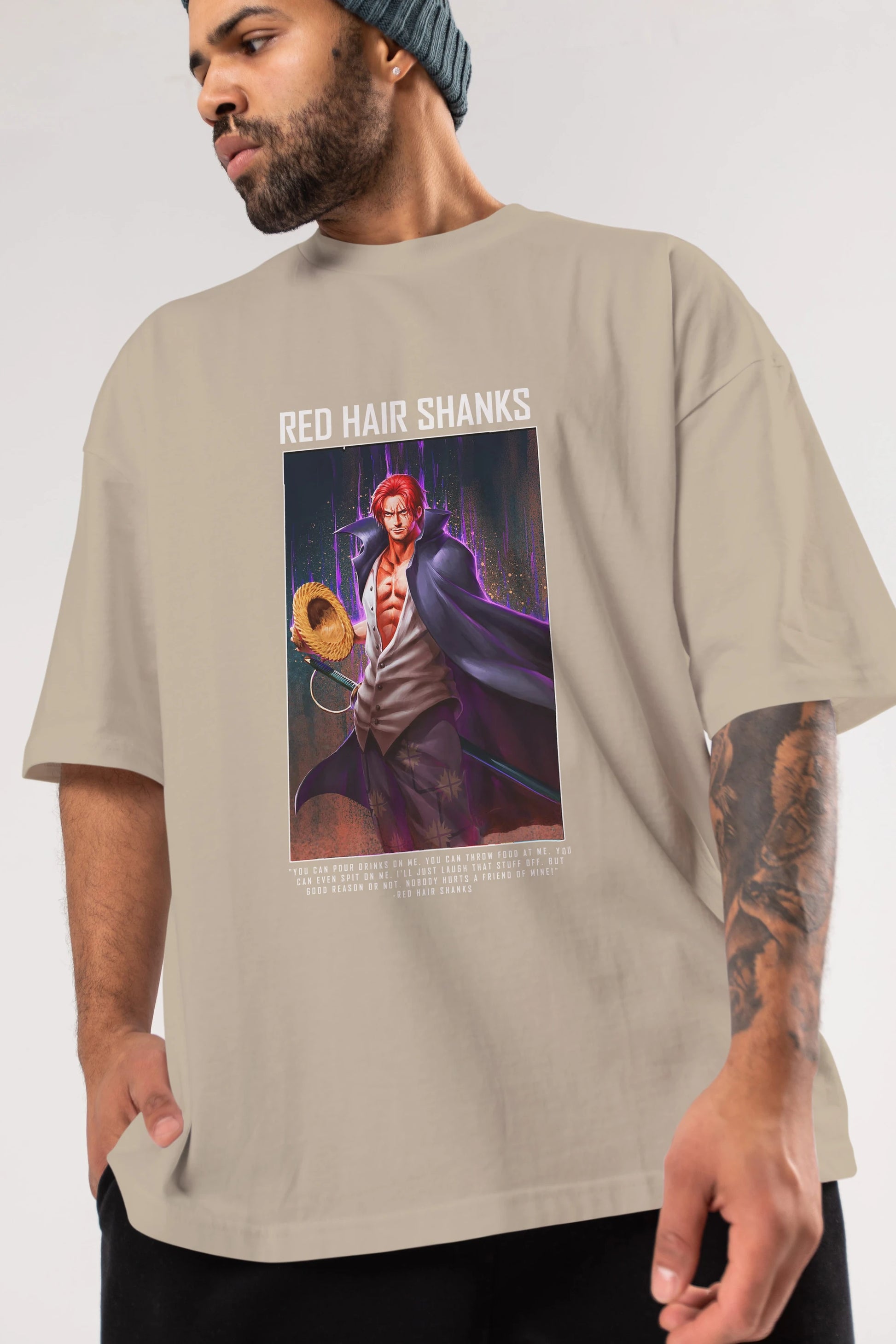 Shanks Anime Ön Baskılı Oversize t-shirt Erkek Kadın Unisex