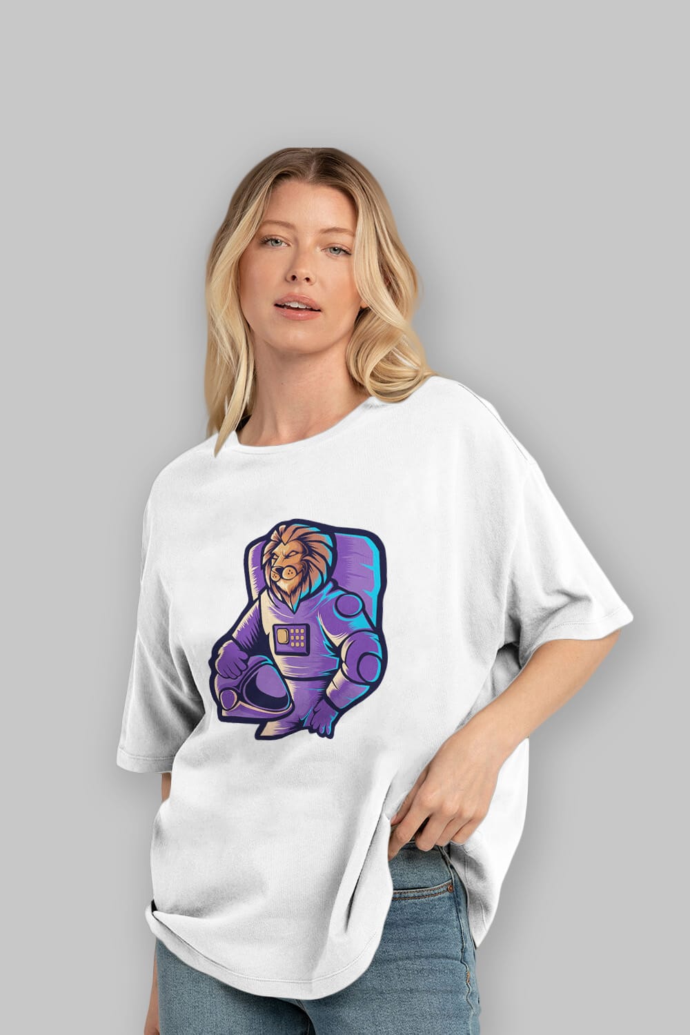 Astroking Ön Baskılı Oversize t-shirt Erkek Kadın Unisex