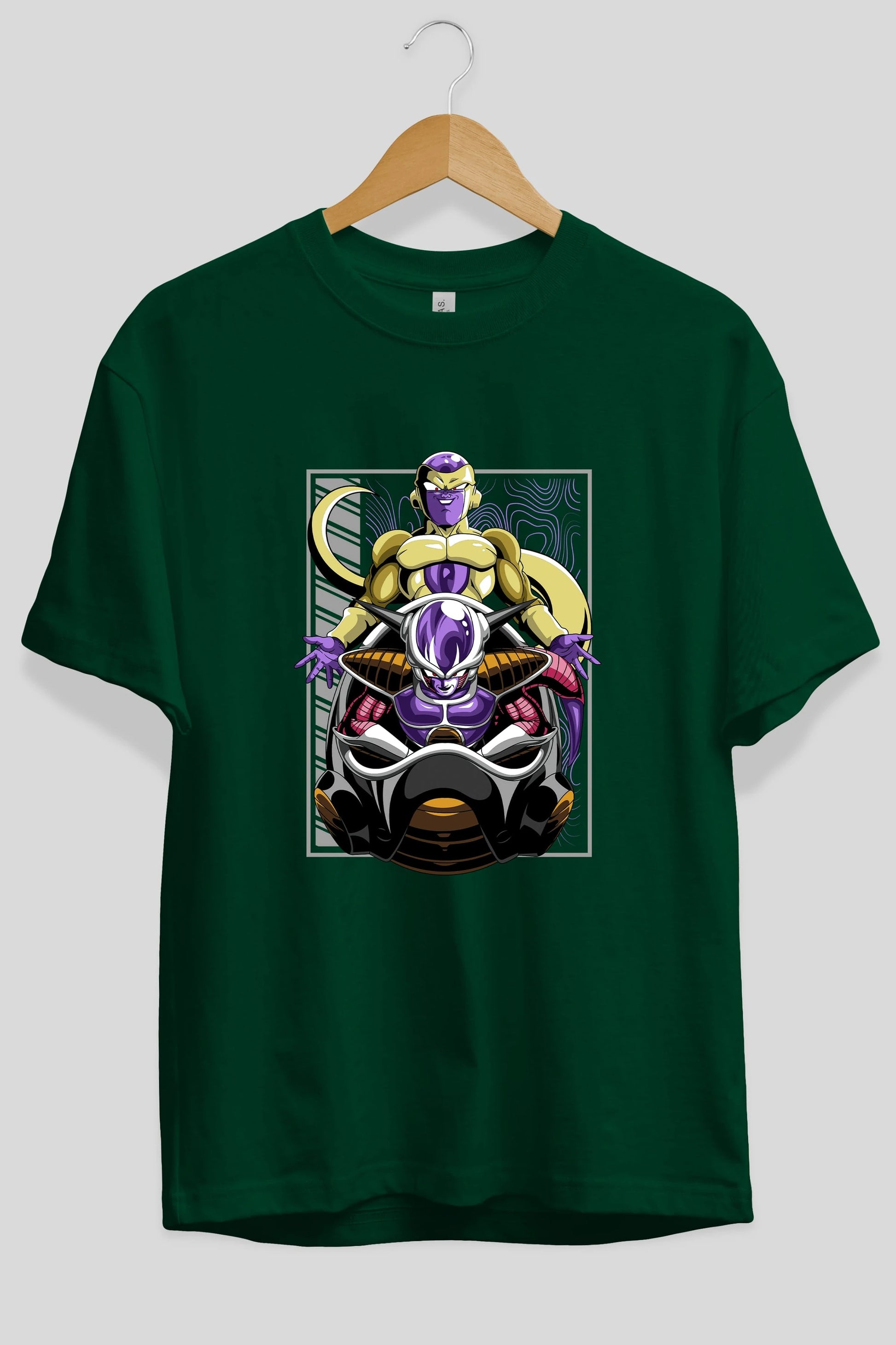 DragonBall Freezer Anime Ön Baskılı Oversize t-shirt %100 pamuk Erkek Kadın Unisex
