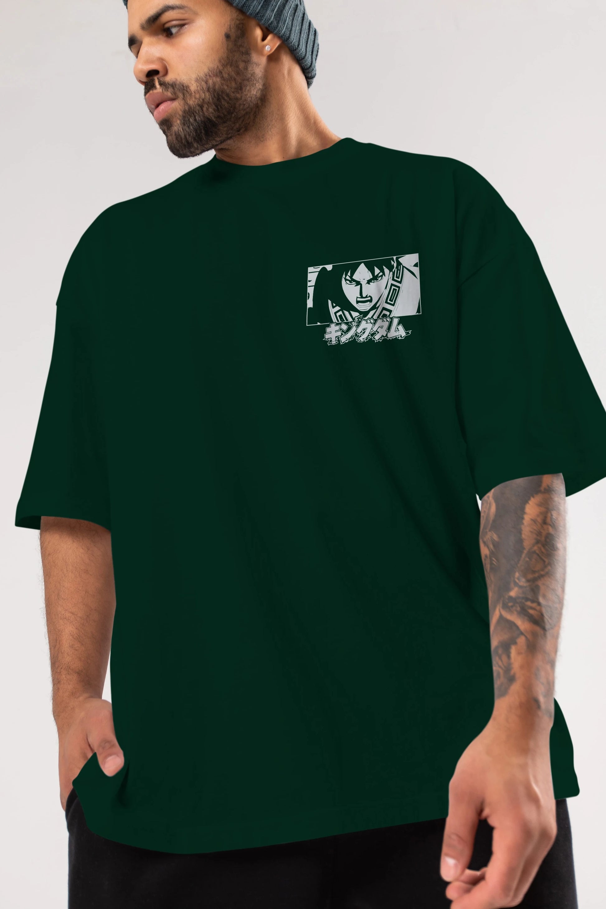 Xin 1 Ön Sol Baskılı Oversize t-shirt Erkek Kadın Unisex %100 Pamuk Bisiklet Yaka tişort