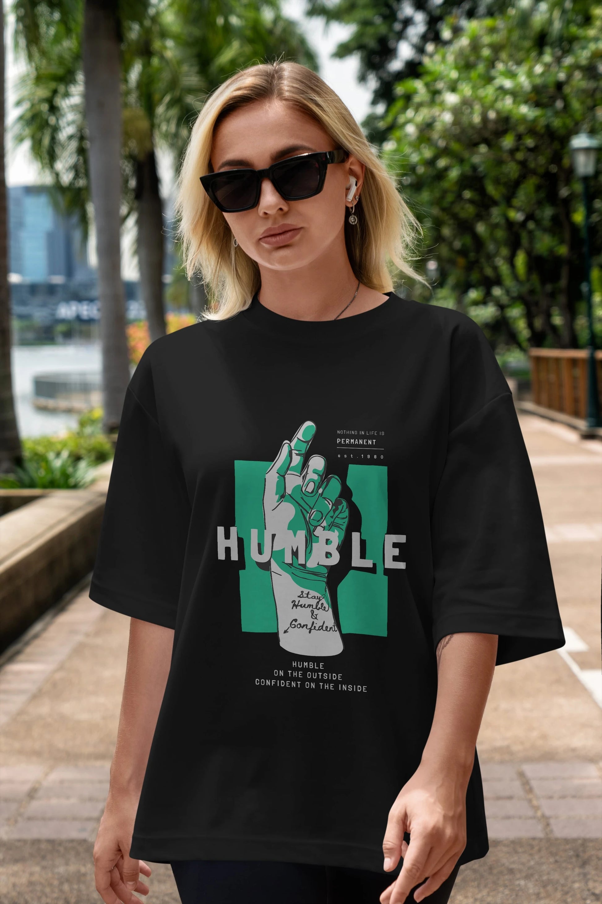 Humble Ön Baskılı Oversize t-shirt Erkek Kadın Unisex