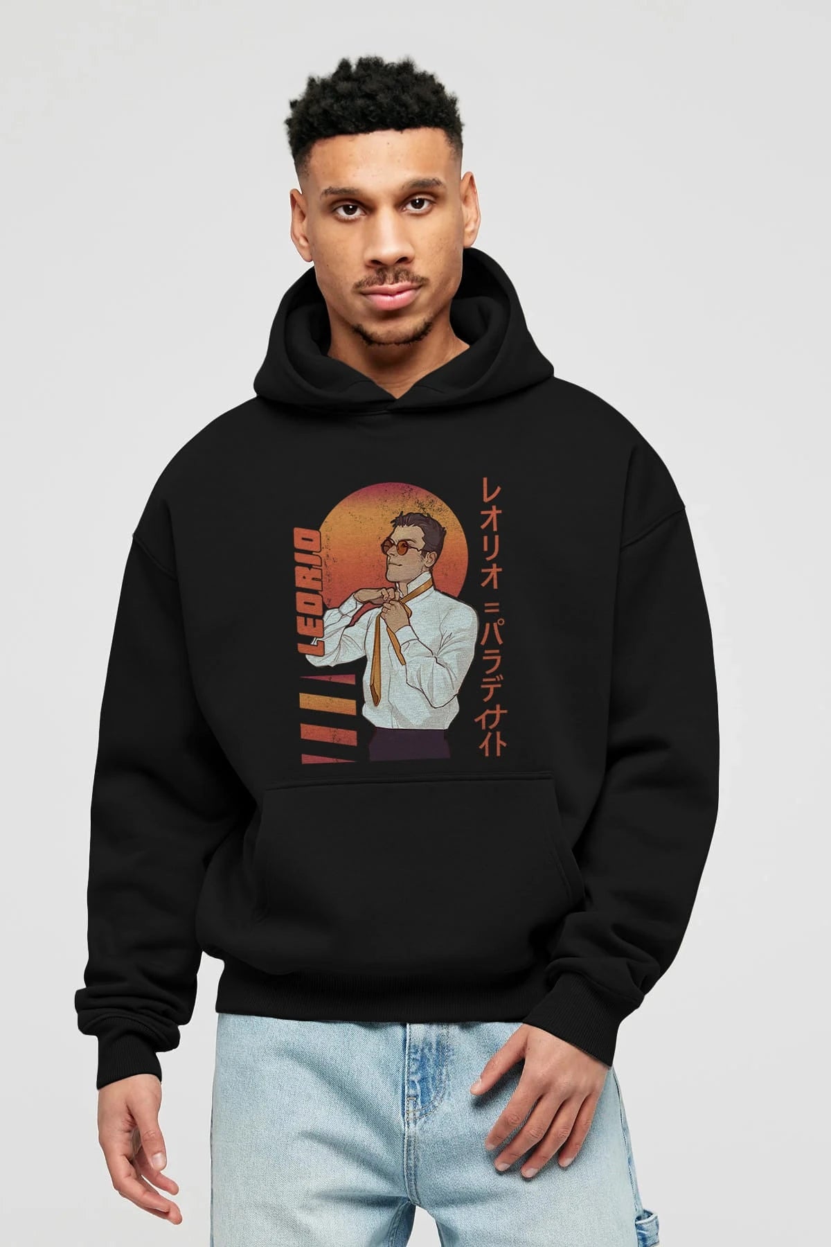 Leorio Paladiknight 5 (2) Anime Ön Baskılı Hoodie Oversize Kapüşonlu Sweatshirt Erkek Kadın Unisex