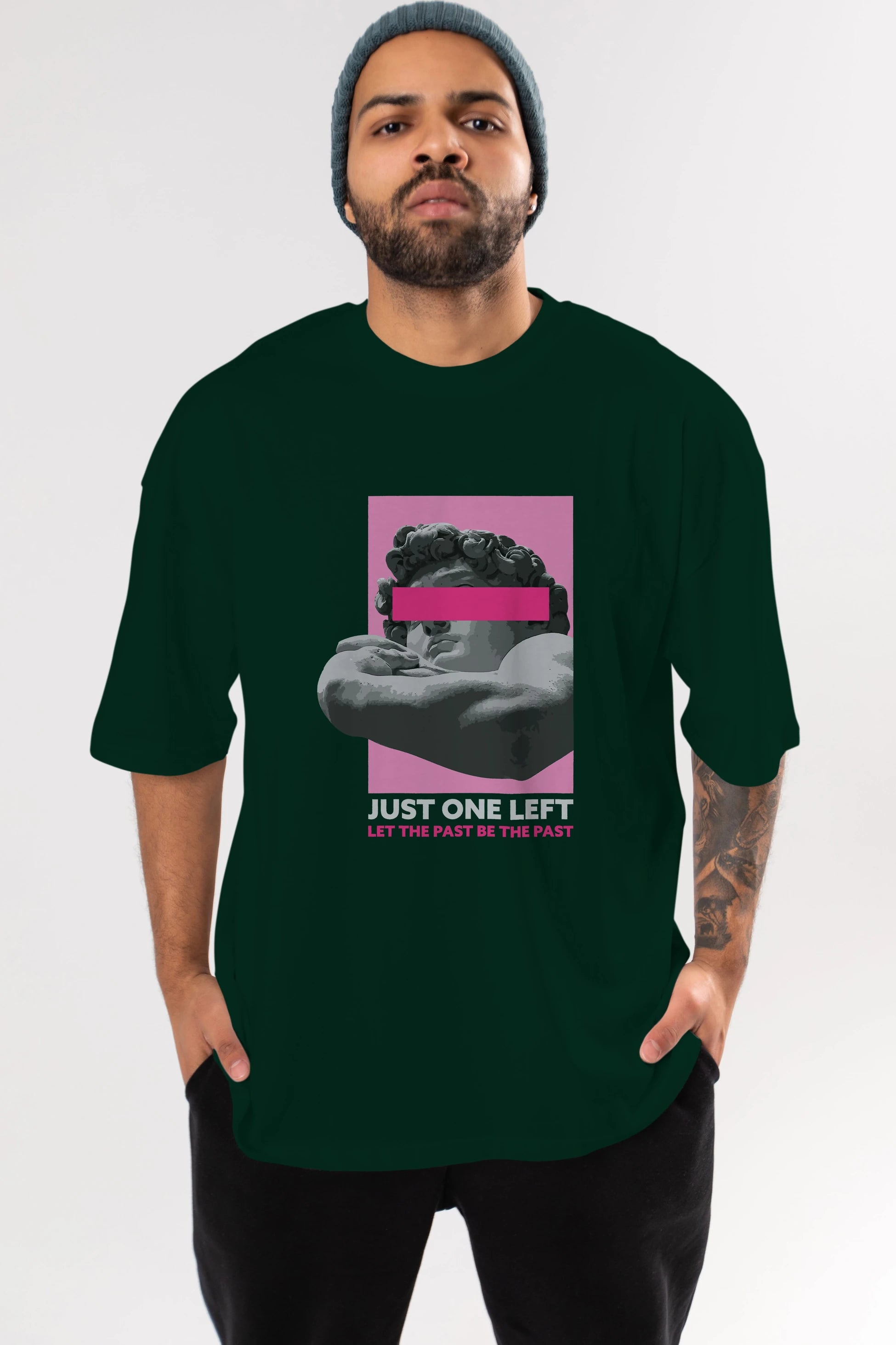 Just One Left Ön Baskılı Oversize t-shirt Erkek Kadın Unisex