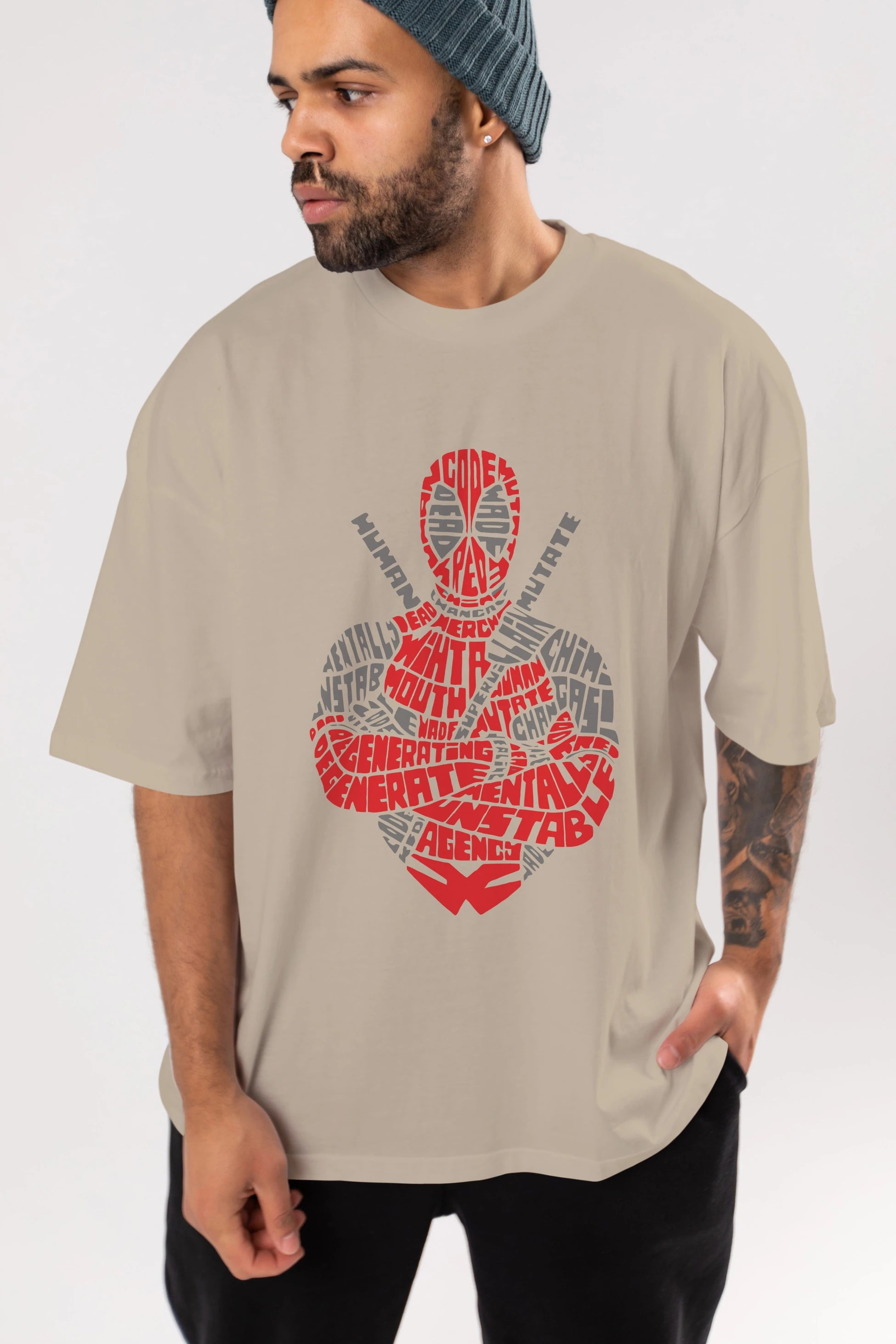 Deadpool (16) Ön Baskılı Oversize t-shirt Erkek Kadın Unisex %100 Pamuk Bisiklet Yaka tişort