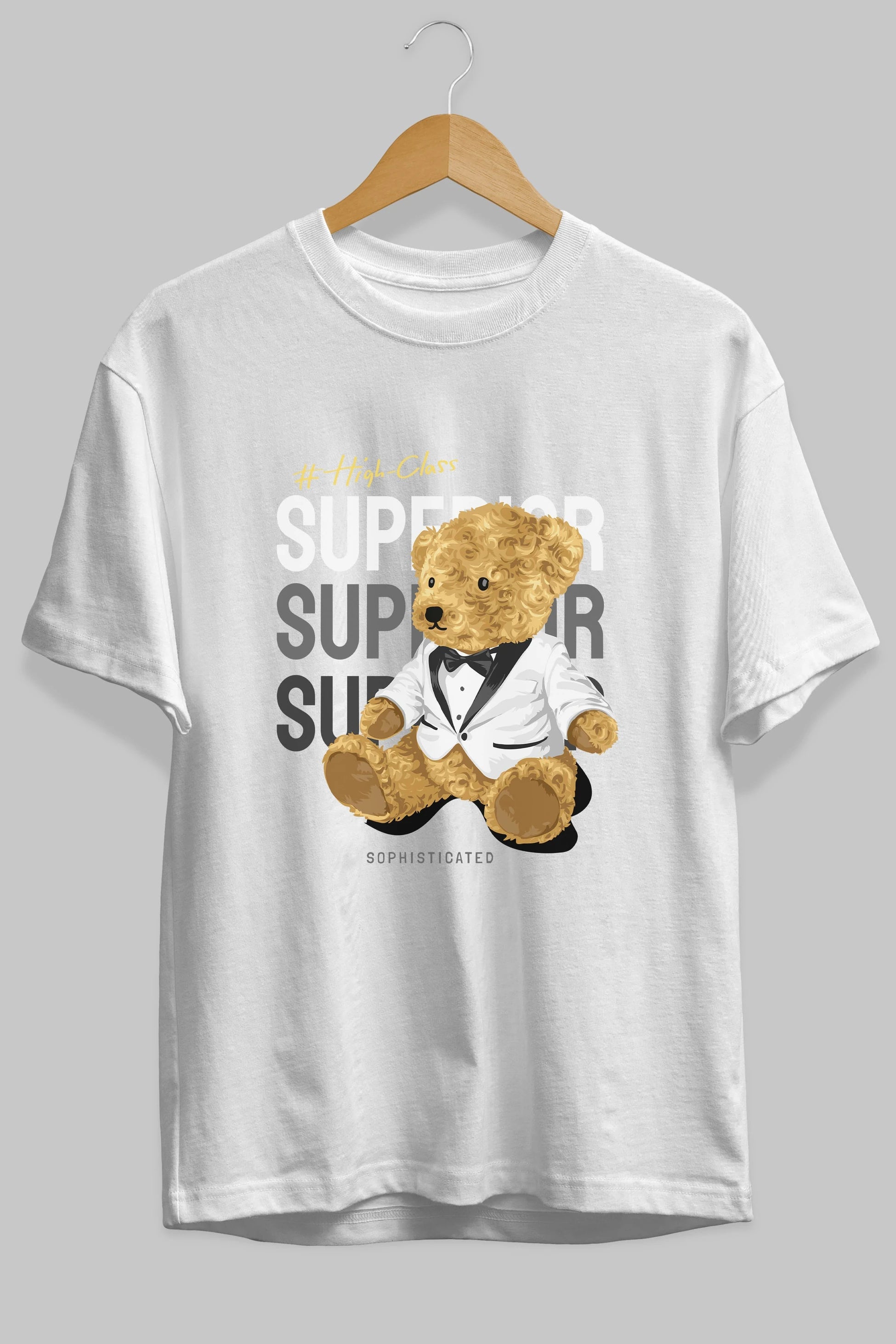 Teddy Bear Superior Ön Baskılı Oversize t-shirt Erkek Kadın Unisex %100 Pamuk