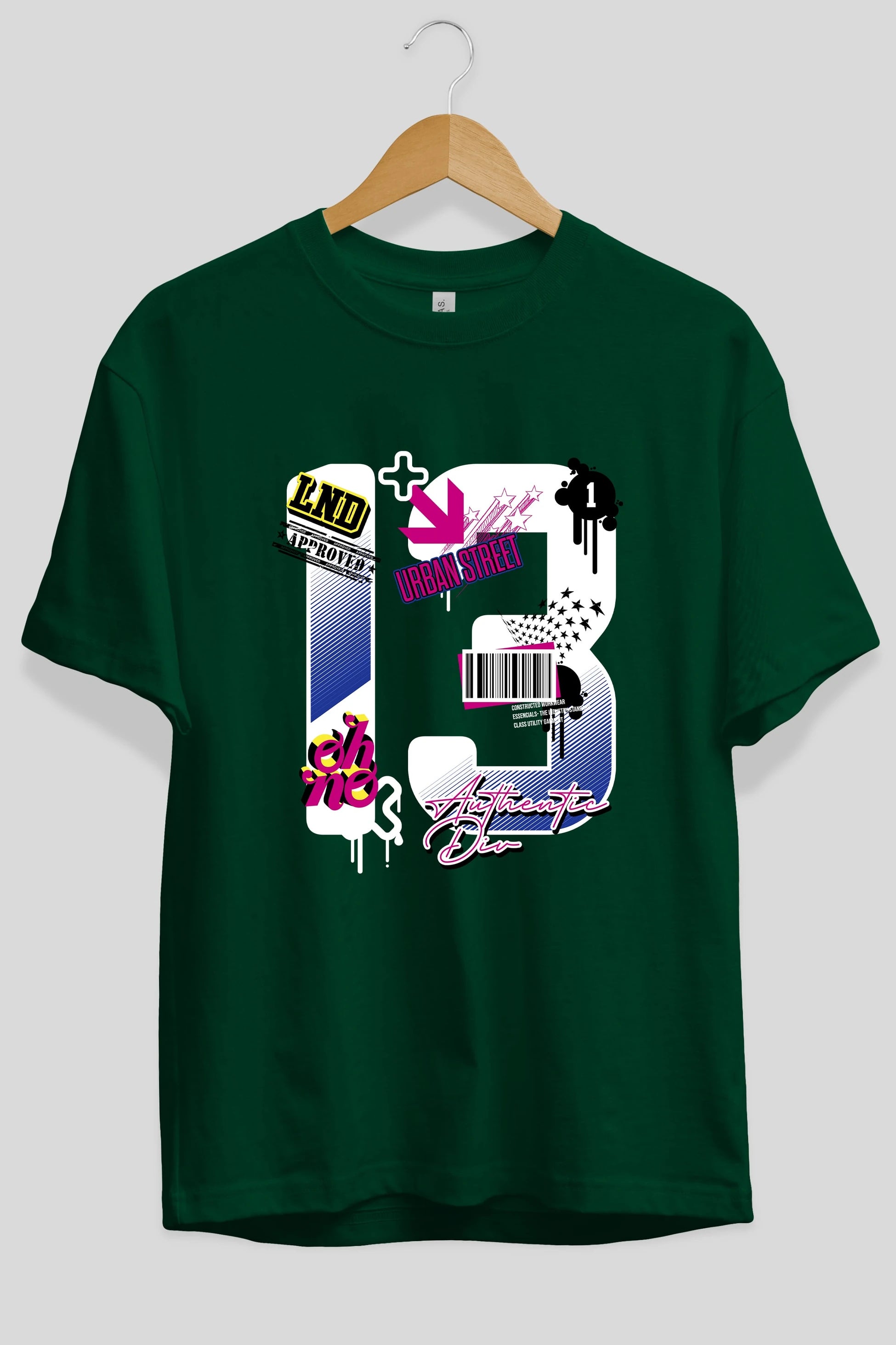 Urban Street 13 Ön Baskılı Oversize t-shirt Erkek Kadın Unisex
