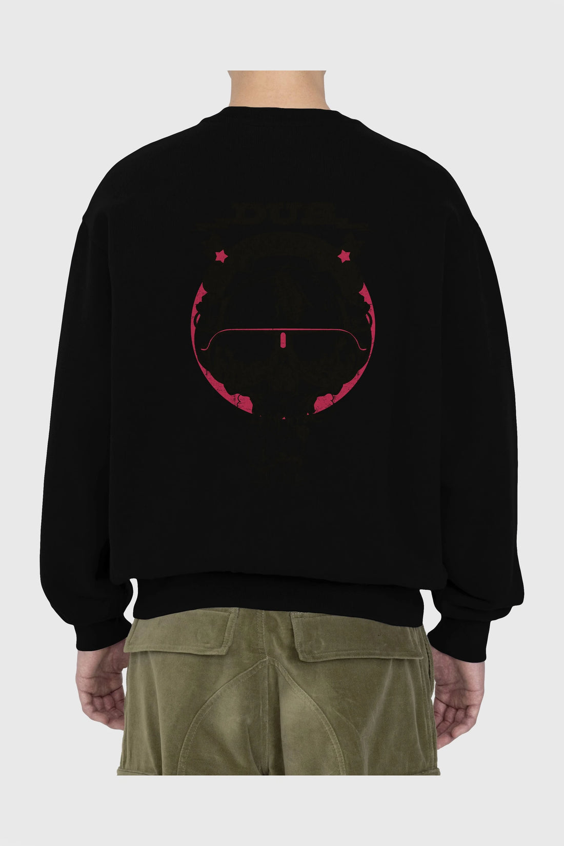 Dub Addict Arka Baskılı Oversize Sweatshirt Erkek Kadın Unisex