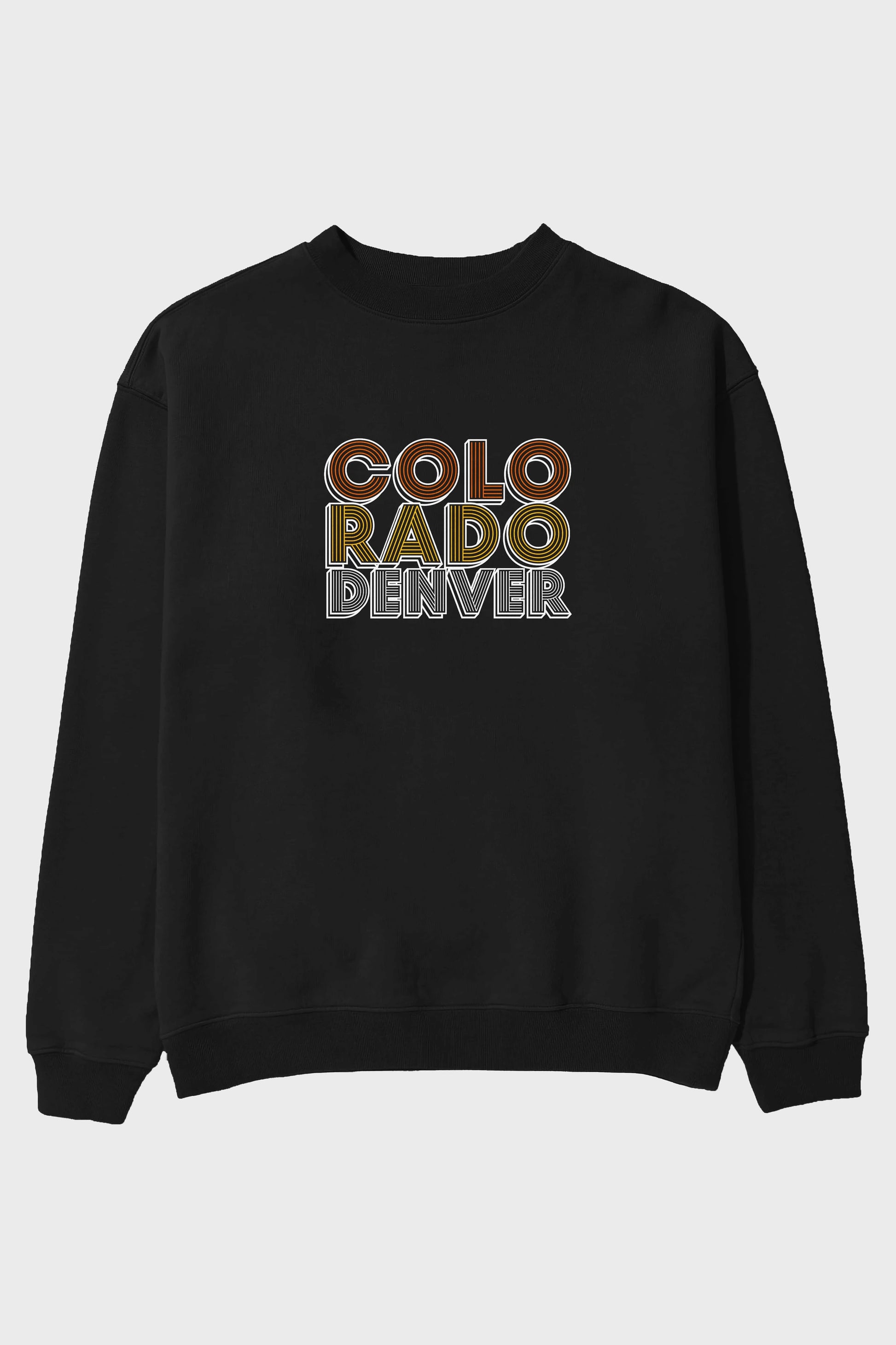 Colorado Denver Ön Baskılı Oversize Sweatshirt Erkek Kadın Unisex
