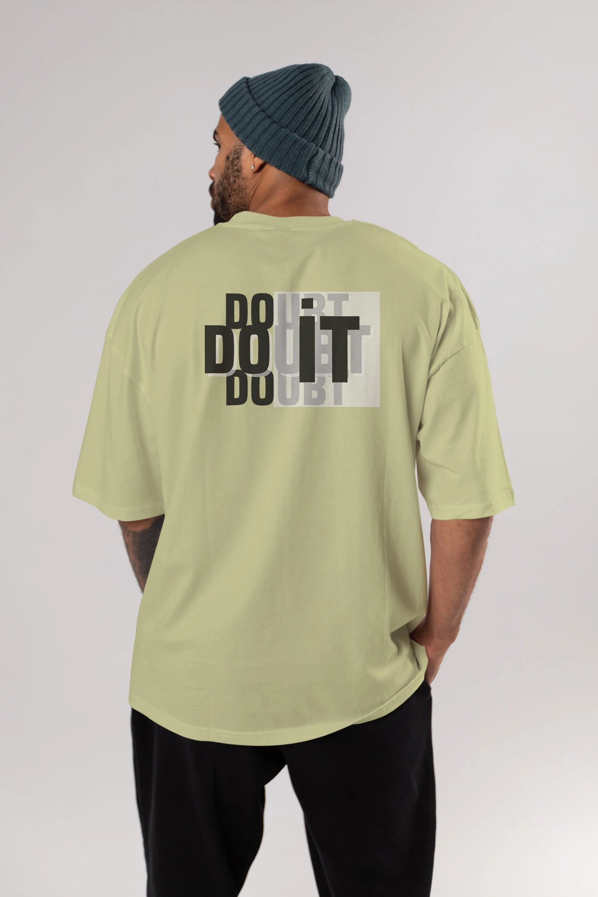 Do it Yazılı Arka Baskılı Oversize t-shirt Erkek Kadın Unisex
