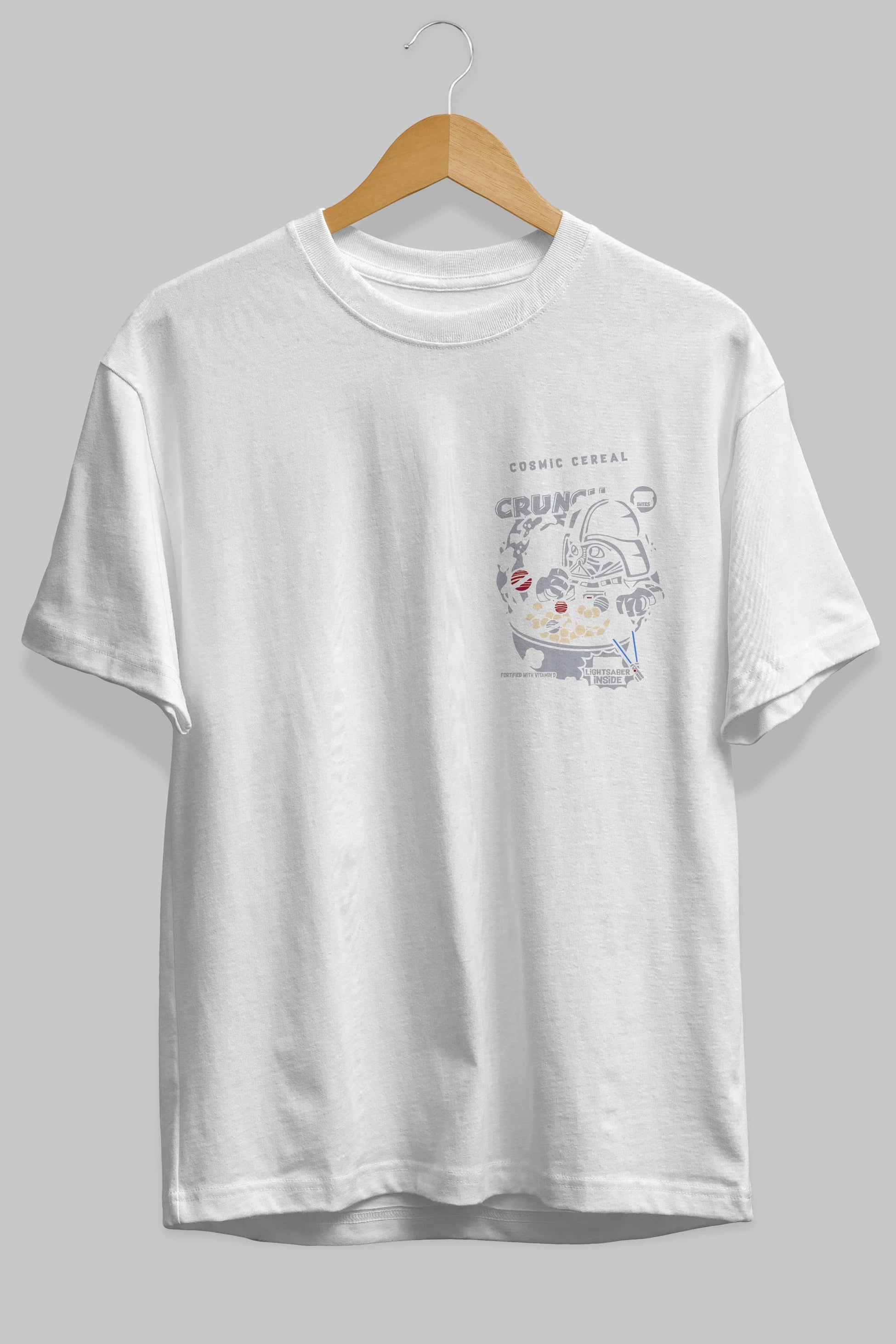 Darth Vader (2) Ön Sol Baskılı Oversize t-shirt Erkek Kadın Unisex %100 Pamuk Bisiklet Yaka tişort