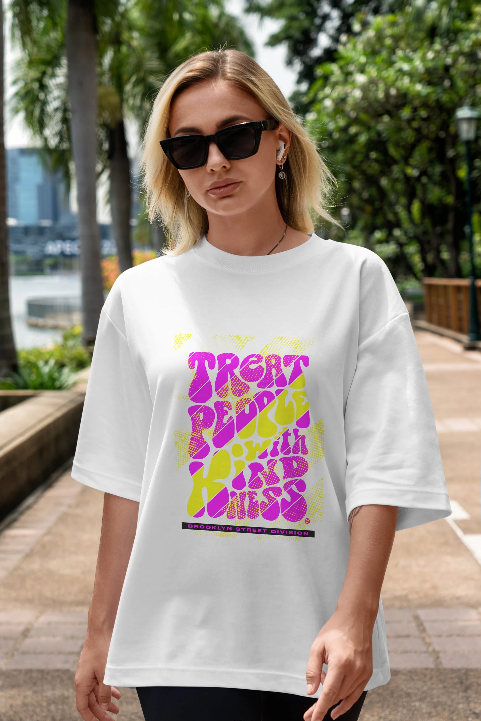 Treat People Ön Baskılı Oversize t-shirt Erkek Kadın Unisex