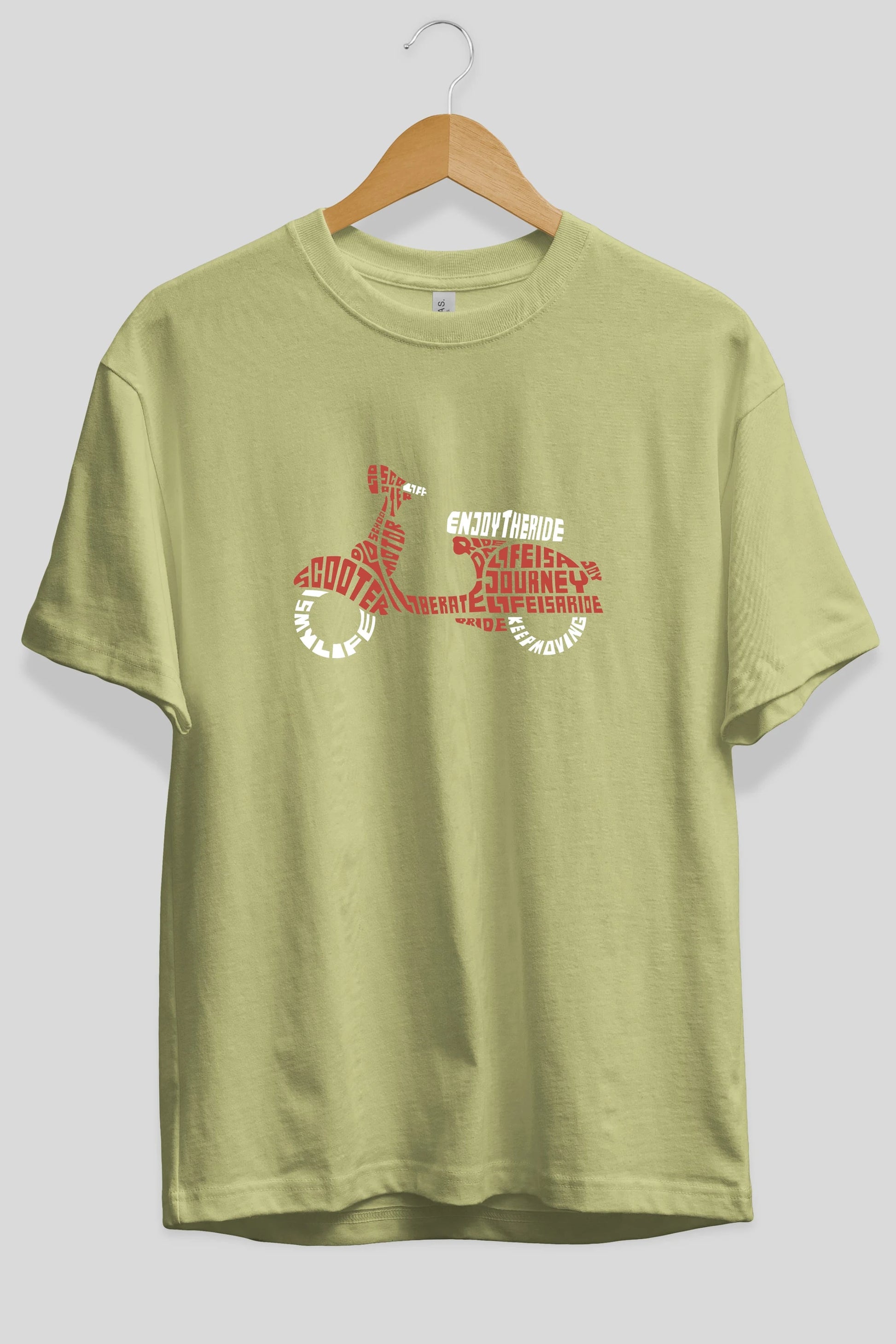 Enjoy The Ride Ön Baskılı Oversize t-shirt %100 pamuk Erkek Kadın Unisex
