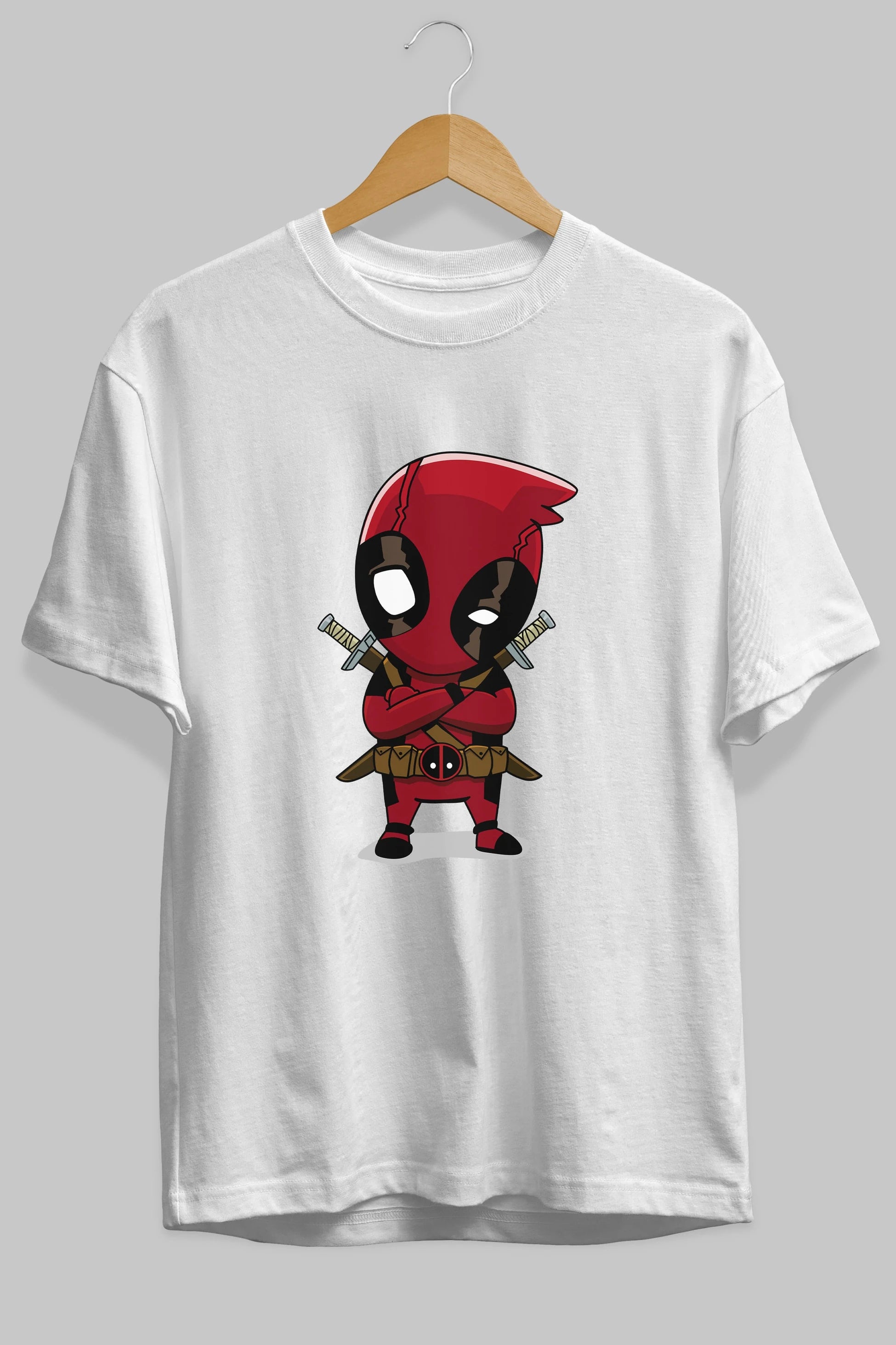 Deadpool (19) Ön Baskılı Oversize t-shirt Erkek Kadın Unisex %100 Pamuk Bisiklet Yaka tişort