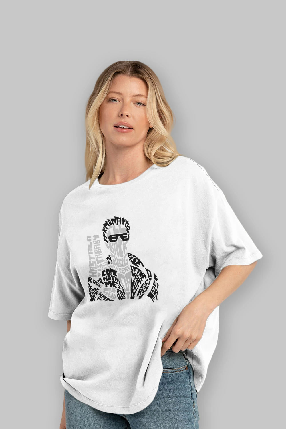 I_ll Be Back Ön Baskılı Oversize t-shirt %100 pamuk Erkek Kadın Unisex