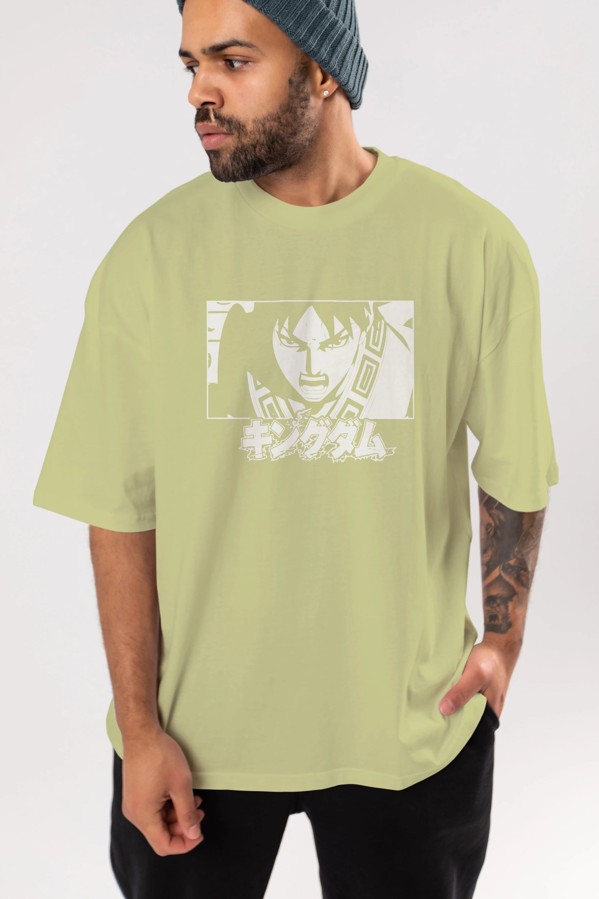 Xin 1 Anime Ön Baskılı Oversize t-shirt %100 pamuk Erkek Kadın Unisex