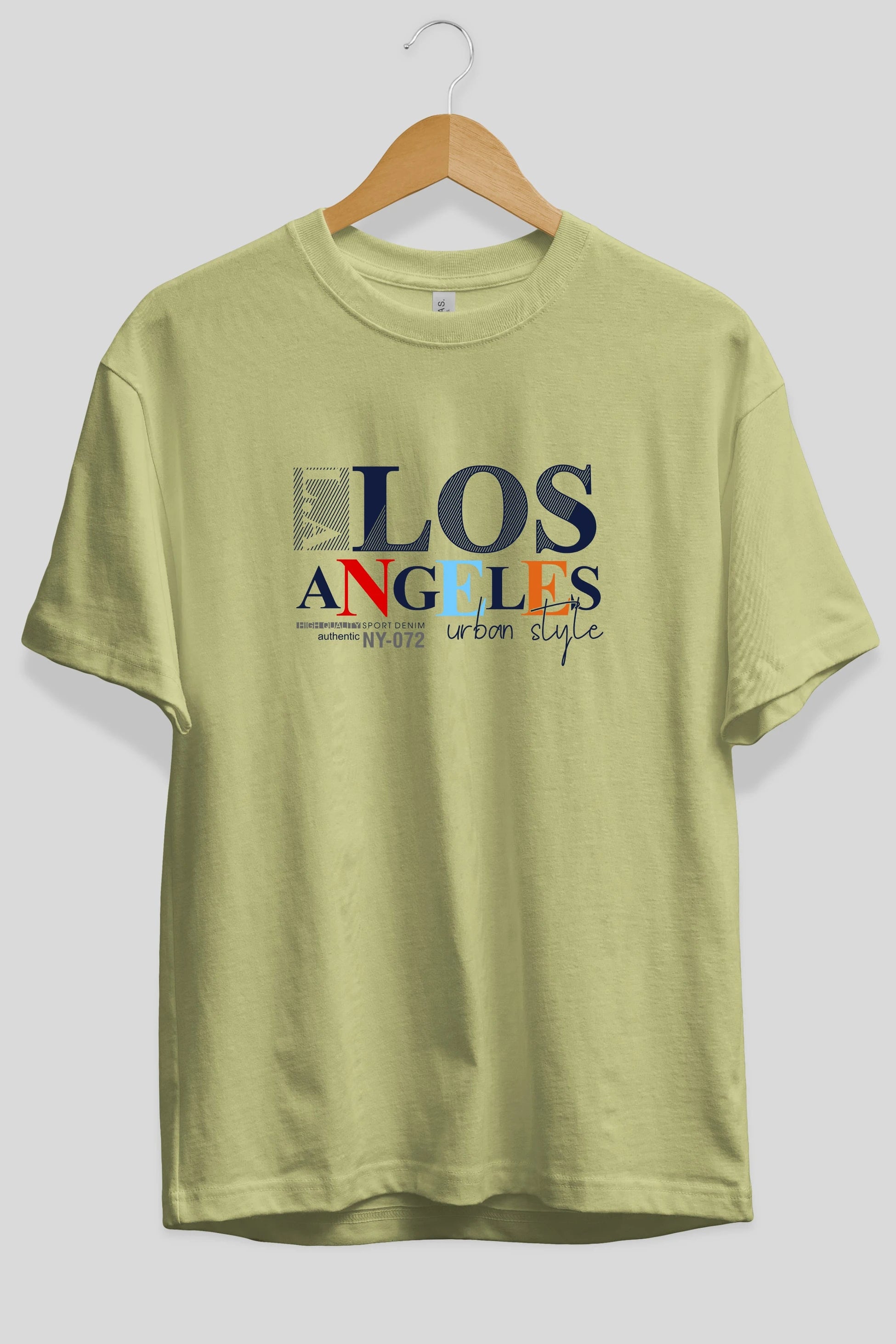 Los Angeles Style Ön Baskılı Oversize t-shirt Erkek Kadın Unisex
