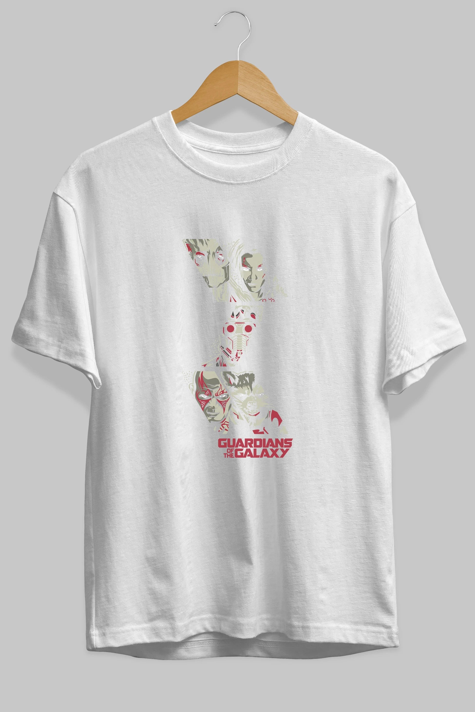 Guardians of The Galaxy (2) Ön Baskılı Oversize t-shirt Erkek Kadın Unisex %100 Pamuk Bisiklet Yaka tişort
