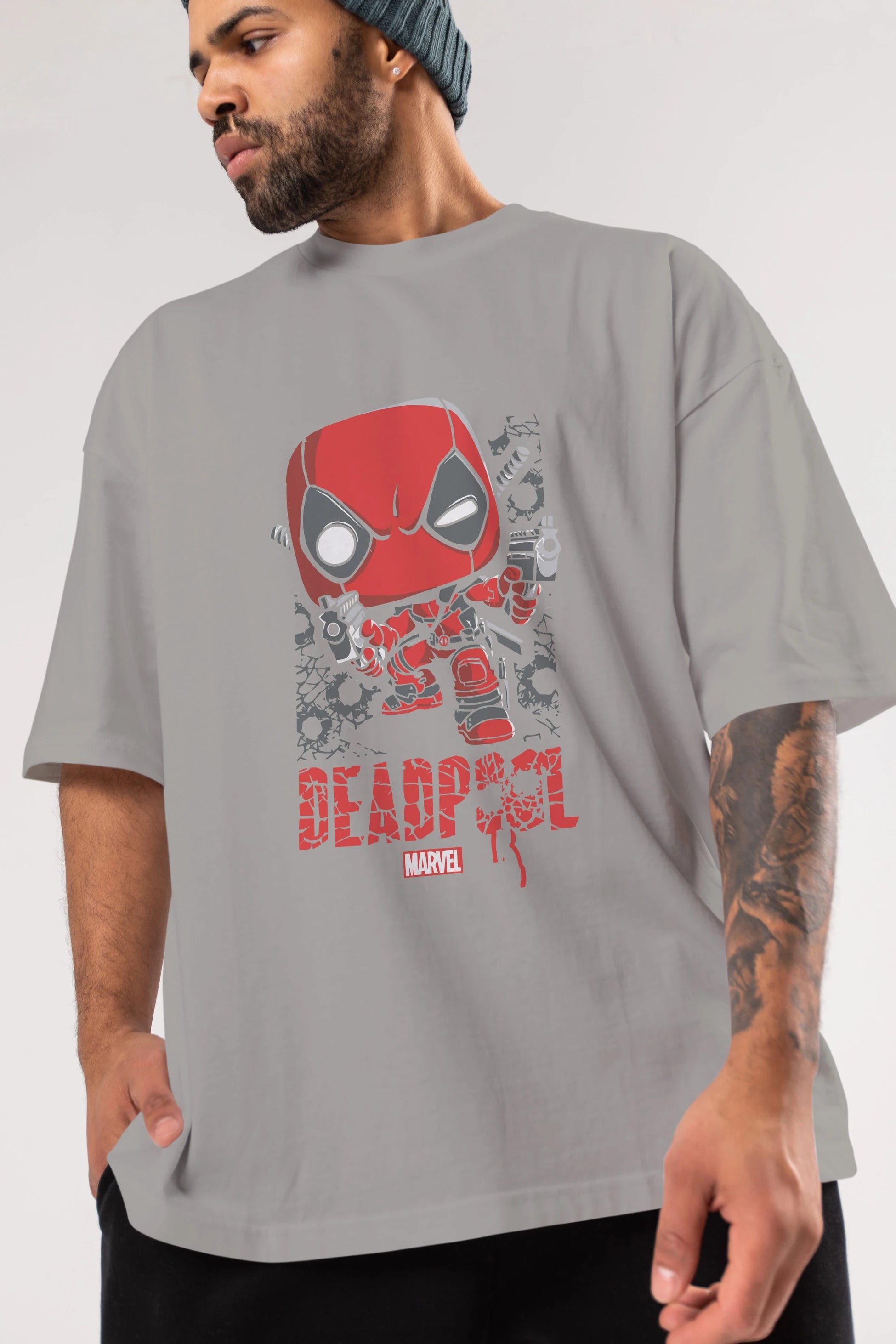 Deadpool (8) Ön Baskılı Oversize t-shirt Erkek Kadın Unisex %100 Pamuk Bisiklet Yaka tişort