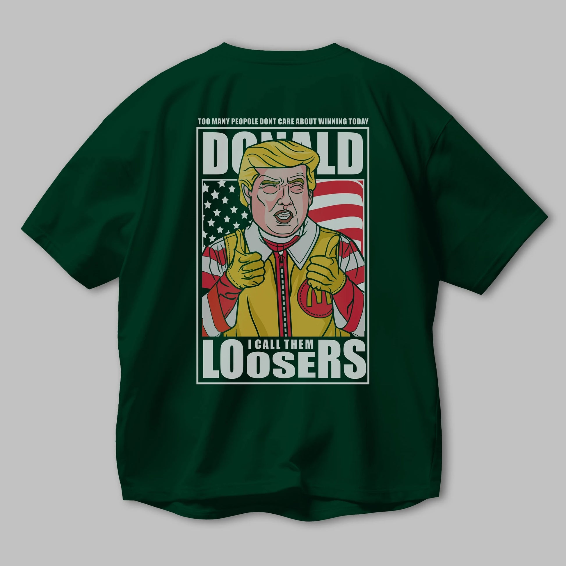 Ronald Trump Arka Baskılı Oversize t-shirt Erkek Kadın Unisex %100 Pamuk tişort