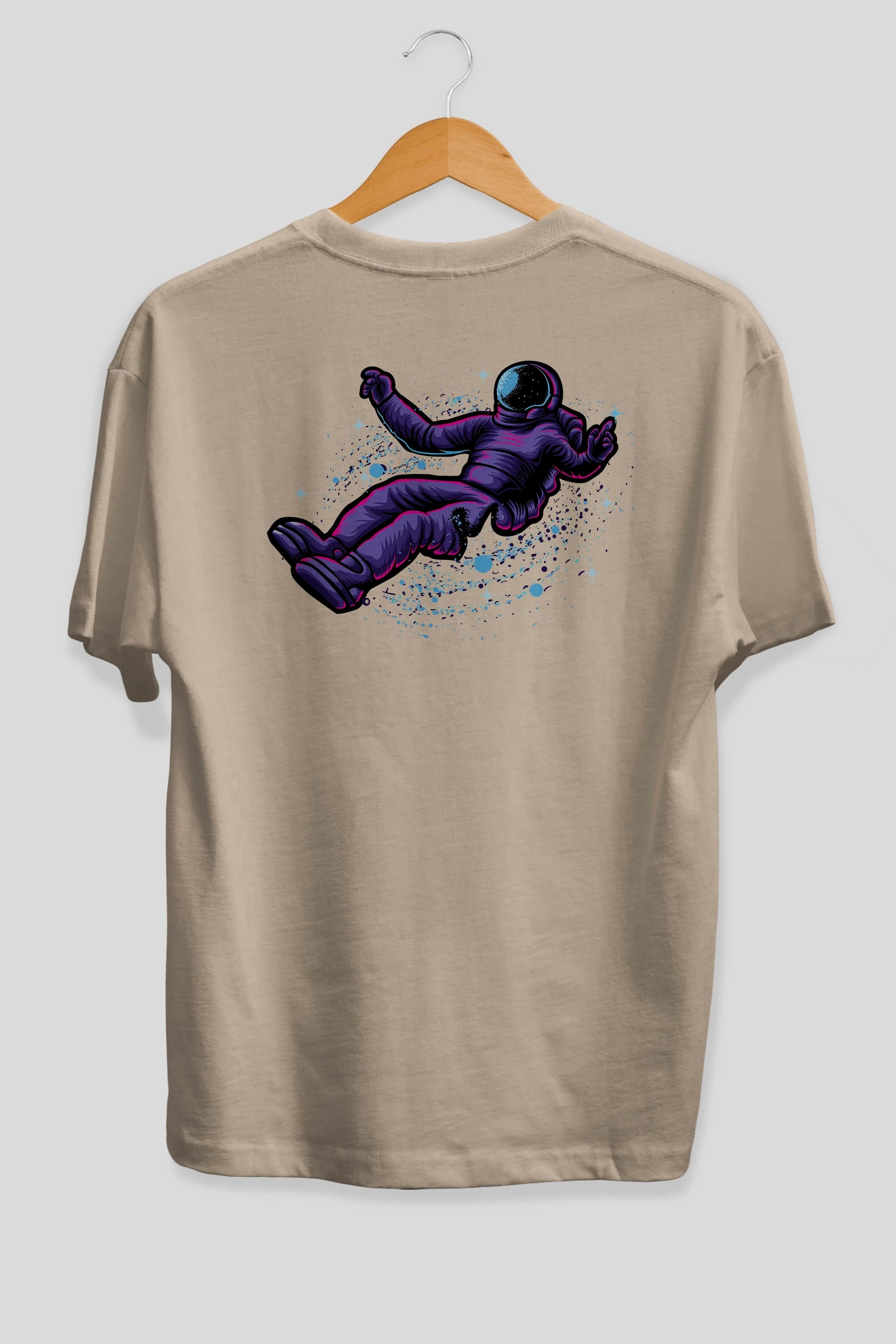 Having fun in outer space Arka Baskılı Oversize t-shirt Erkek Kadın Unisex
