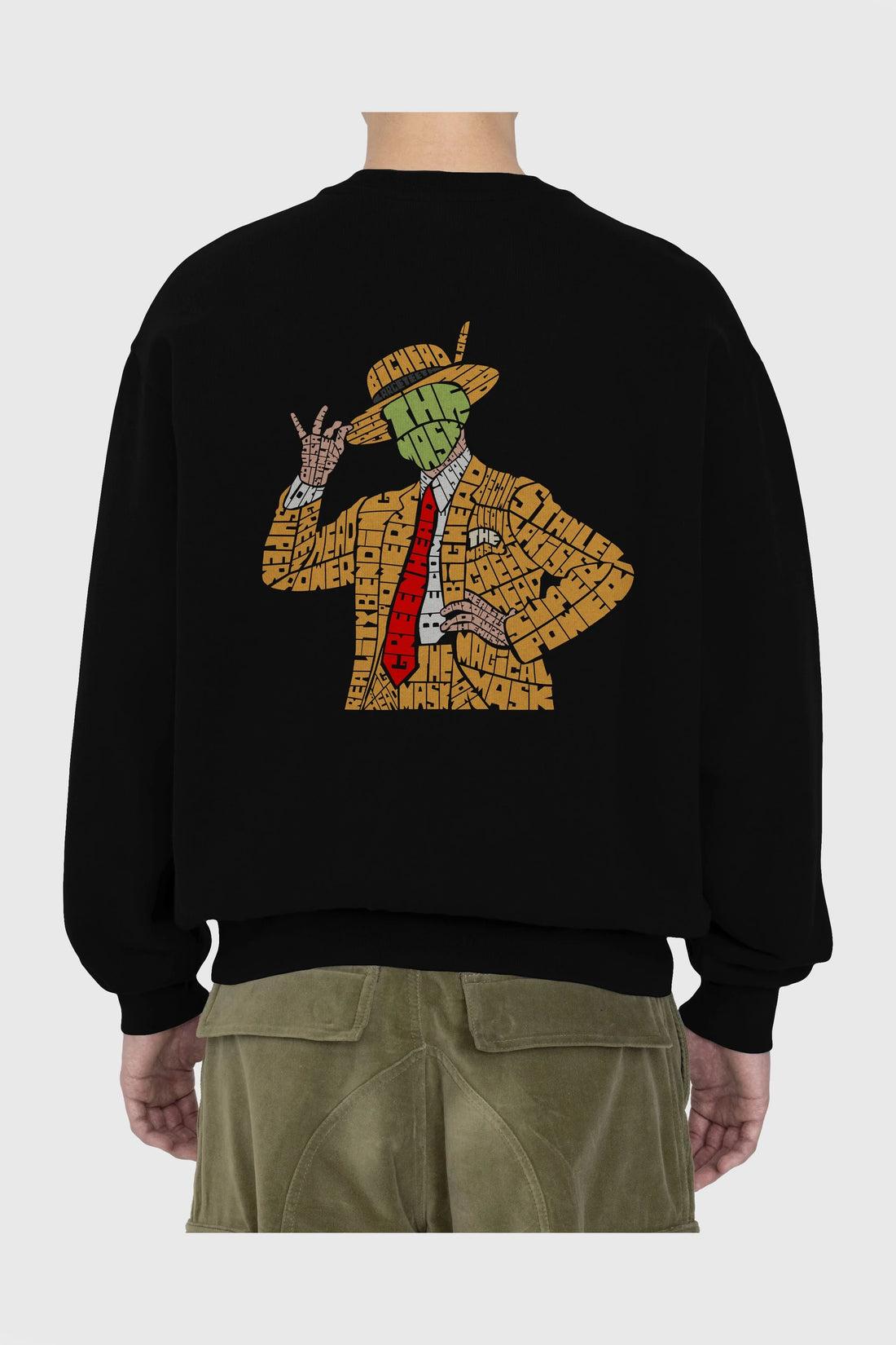 The Mask Arka Baskılı Oversize Sweatshirt Erkek Kadın Unisex