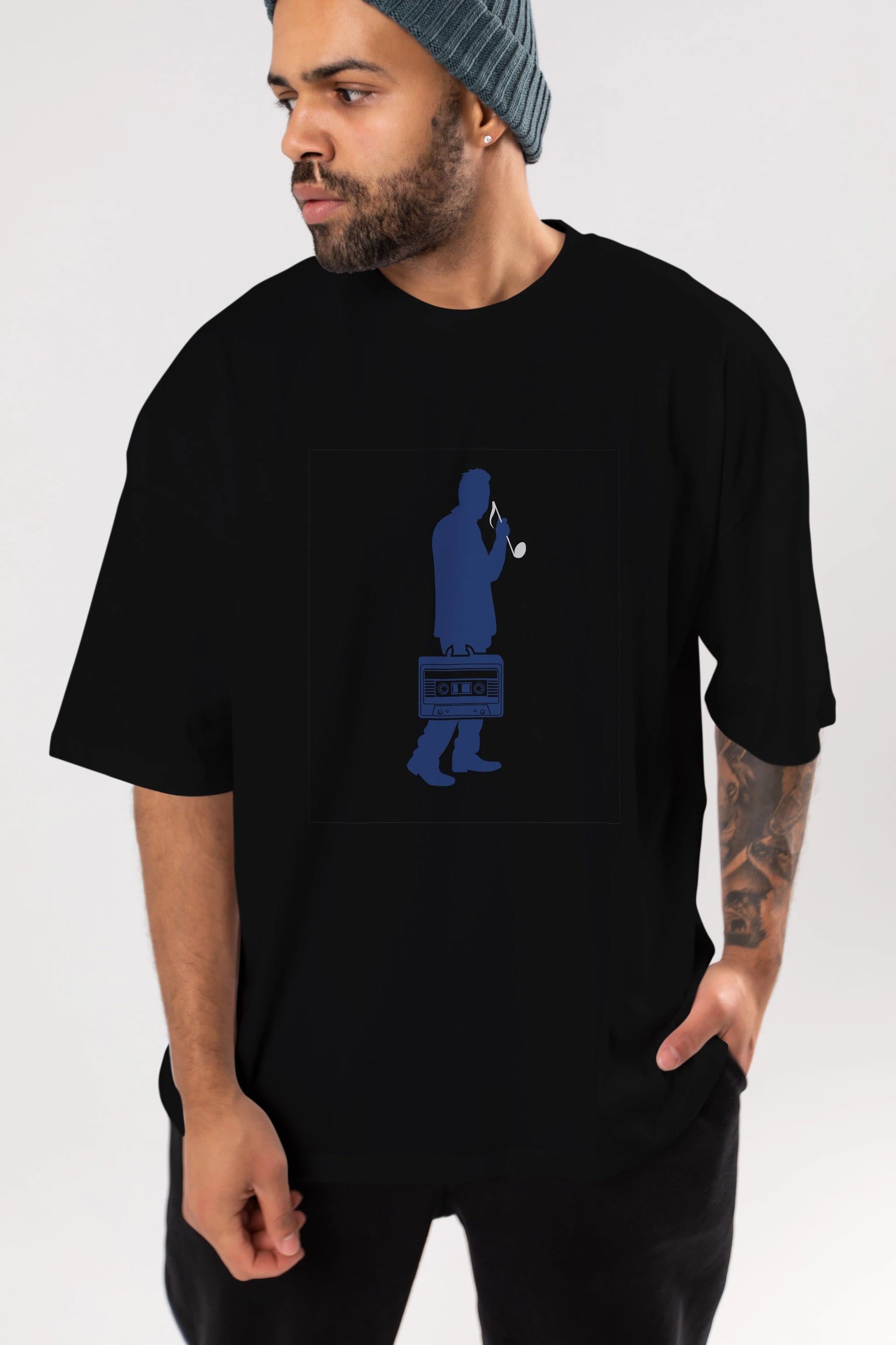 Sound Collector Ön Baskılı Oversize t-shirt %100 pamuk Erkek Kadın Unisex