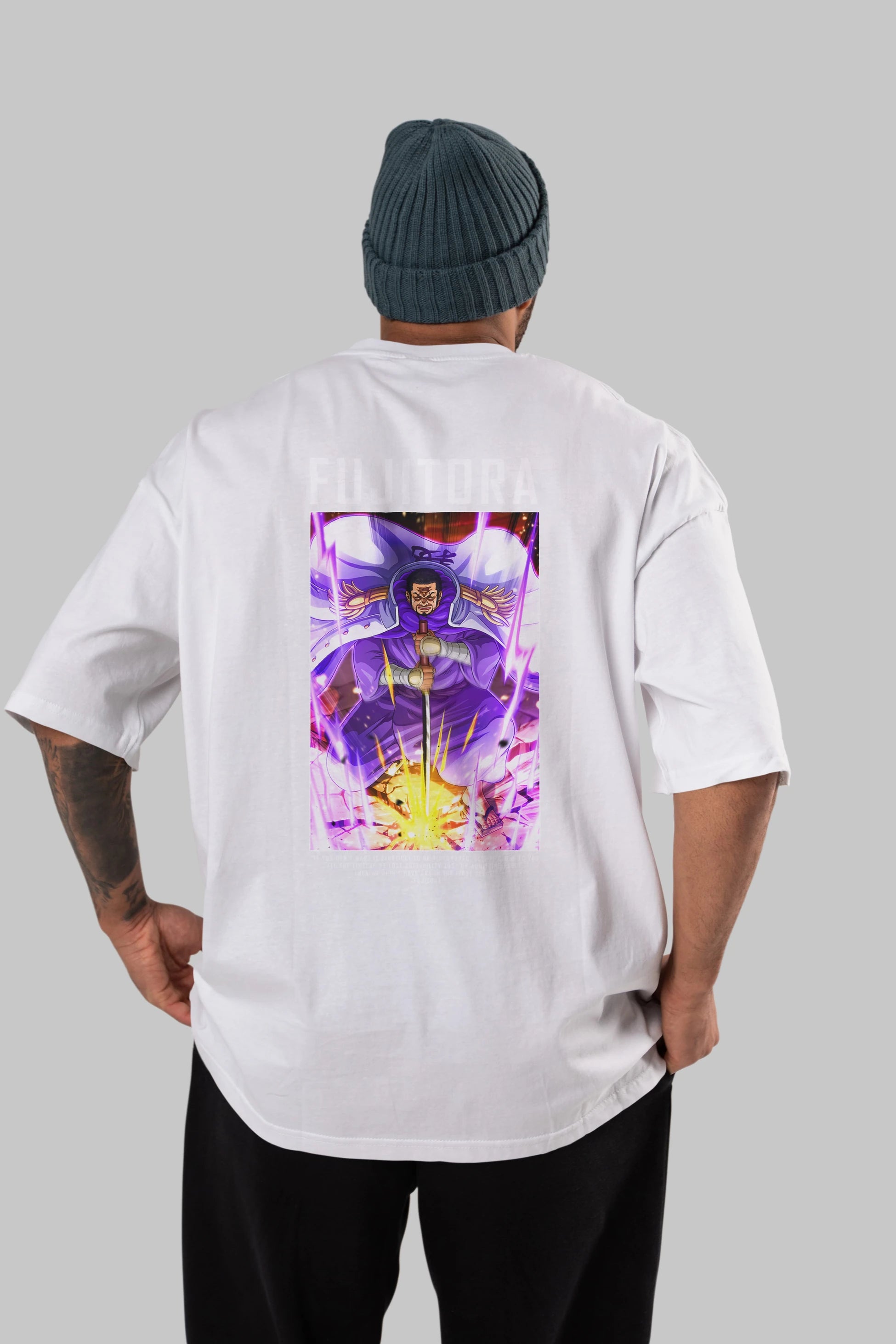 Issho Anime Arka Baskılı Oversize t-shirt Erkek Kadın Unisex %100 pamuk tişort