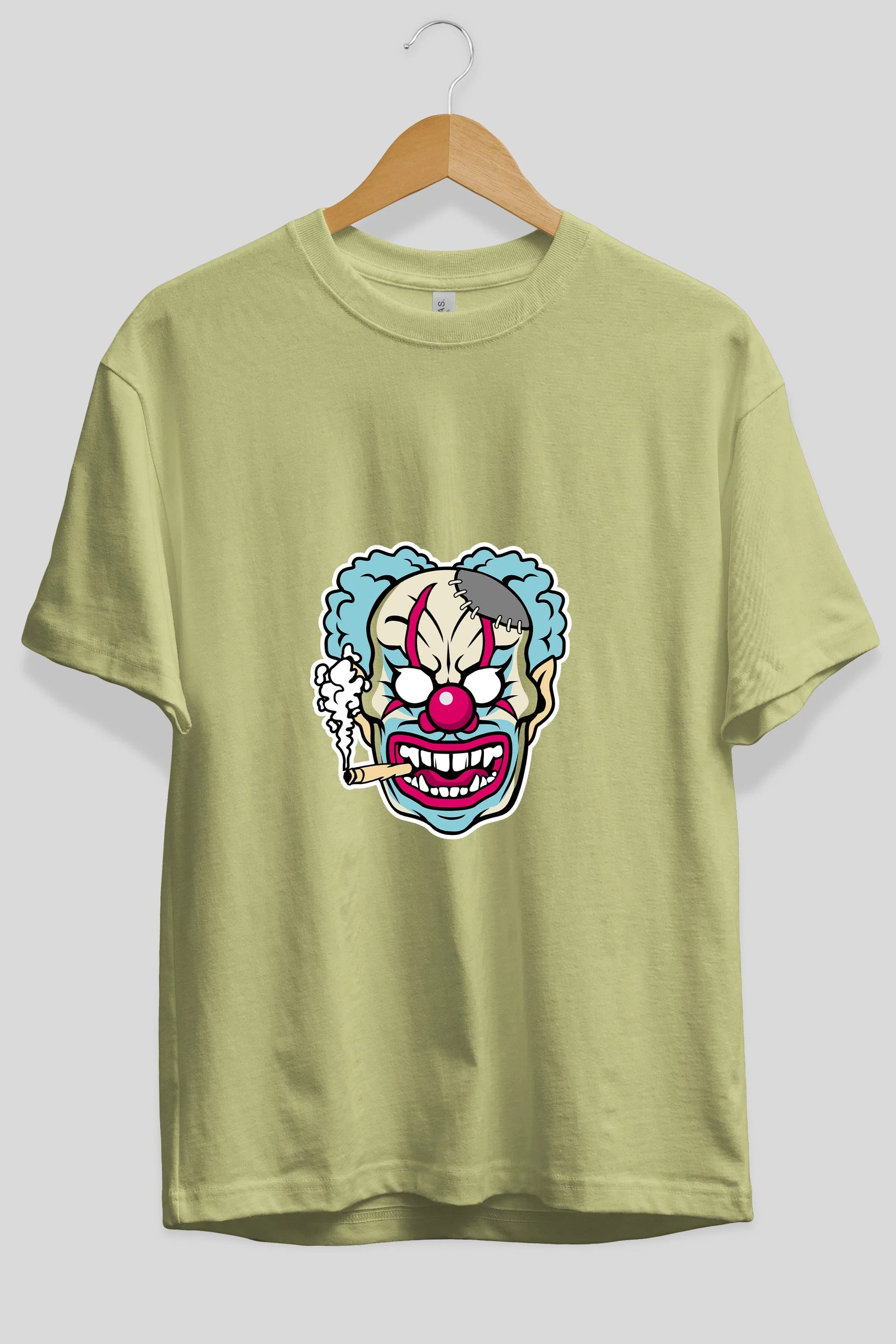 Clown Beast Ön Baskılı Oversize t-shirt Erkek Kadın Unisex %100 Pamuk tişort