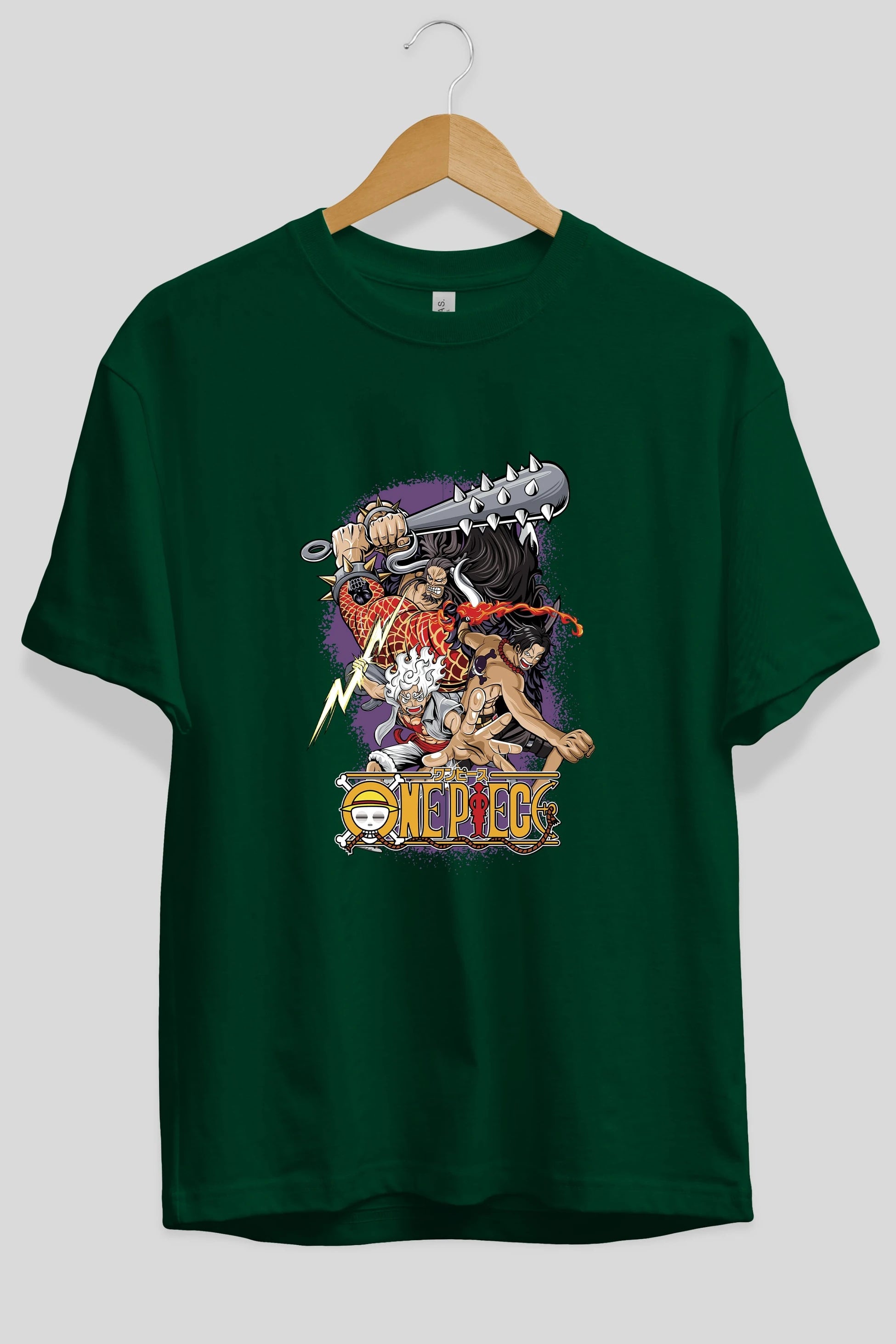 ONE PIECE (6) Anime Ön Baskılı Oversize t-shirt %100 pamuk Erkek Kadın Unisex