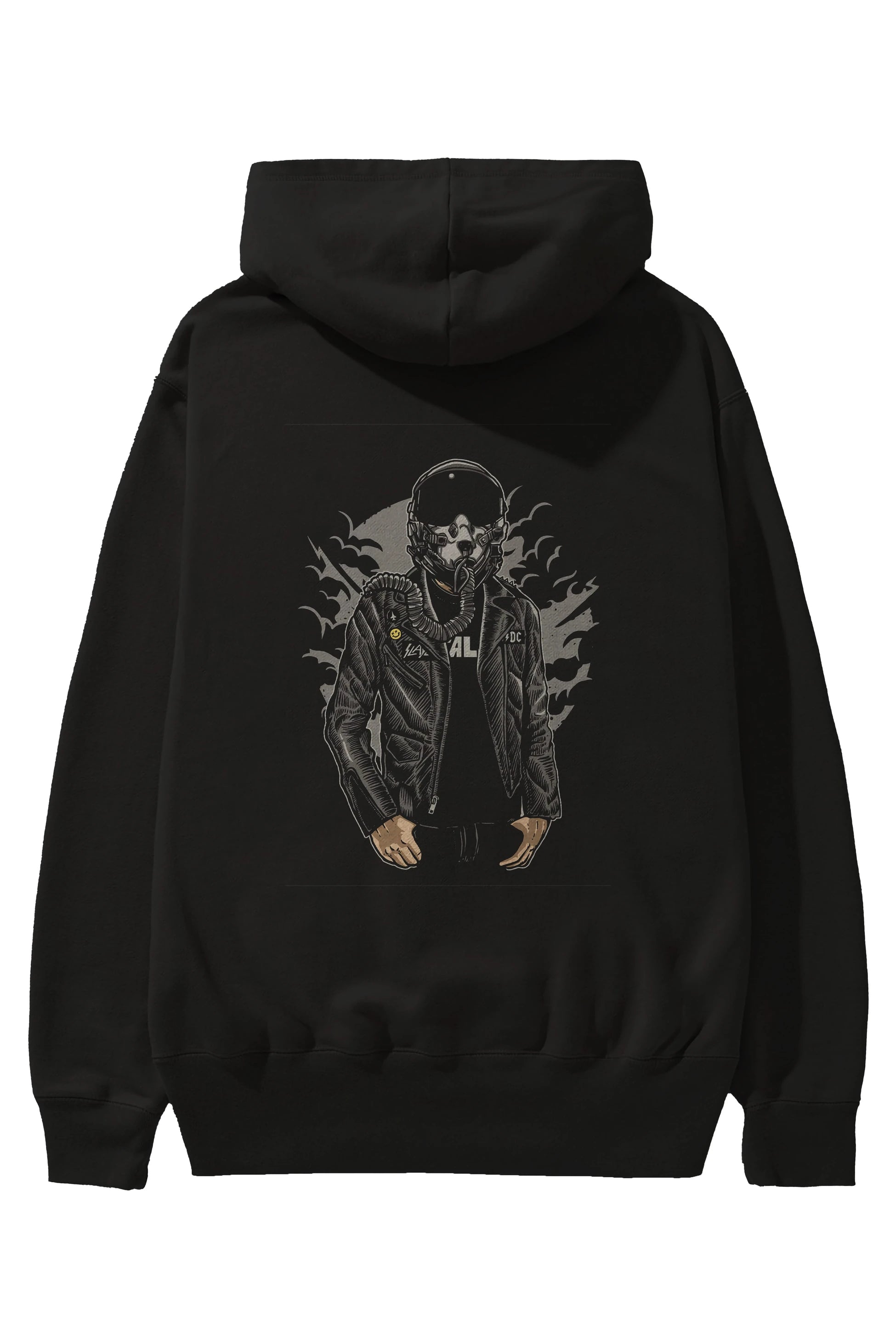 Sky Fighter Arka Baskılı Hoodie Oversize Kapüşonlu Sweatshirt Erkek Kadın Unisex